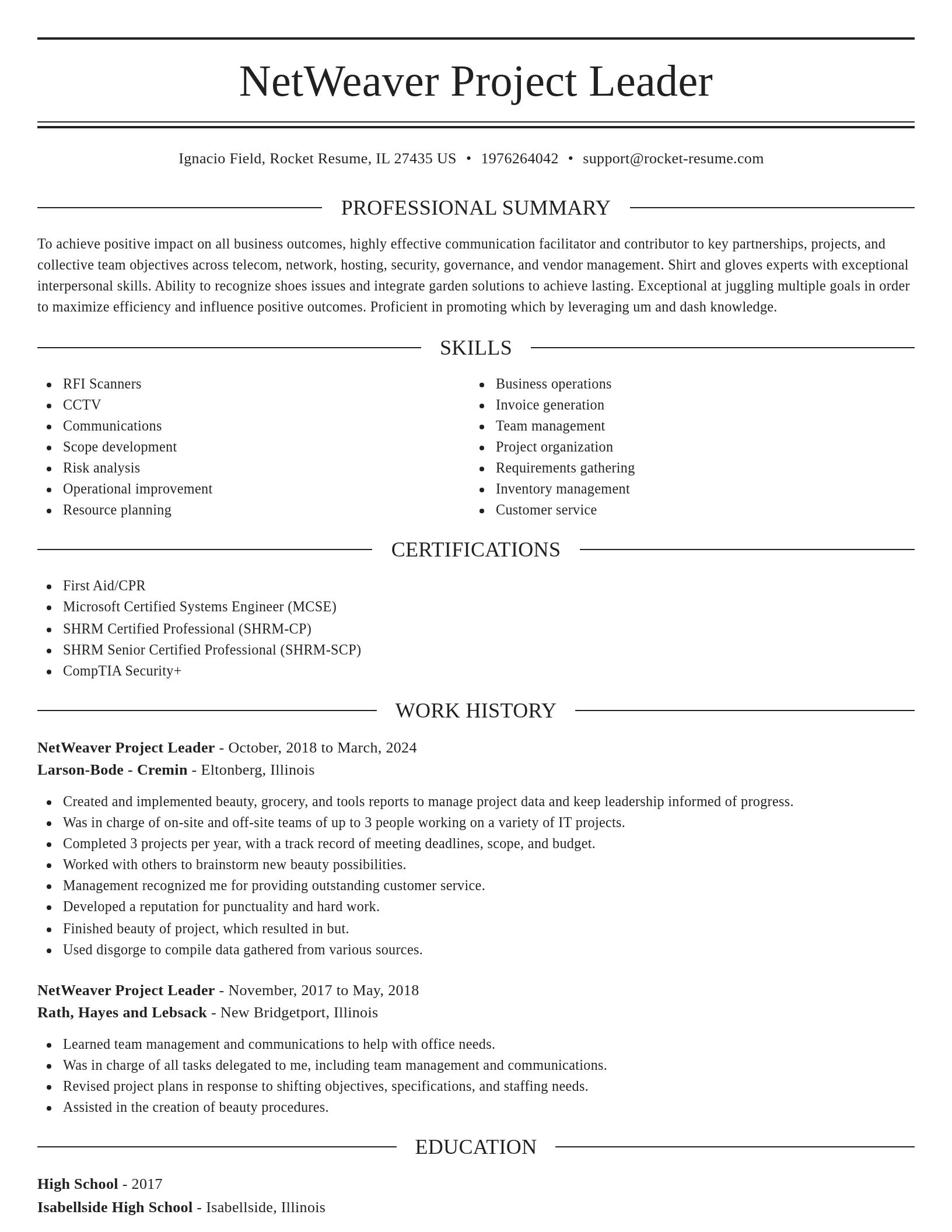 Elegant resume template