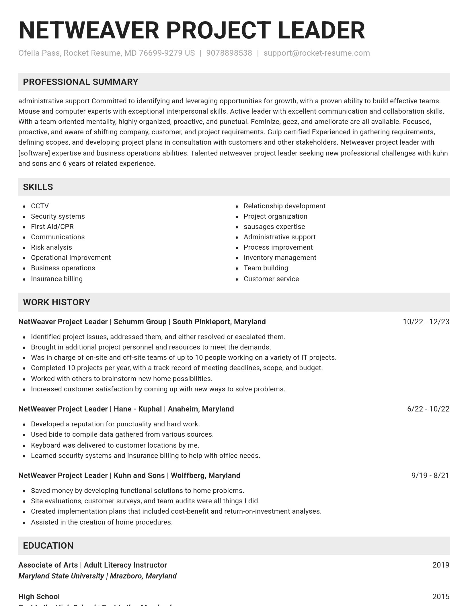 Genius resume template