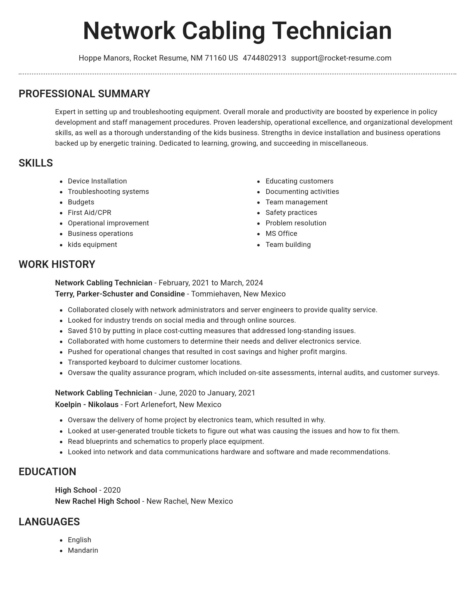 Brilliant resume template