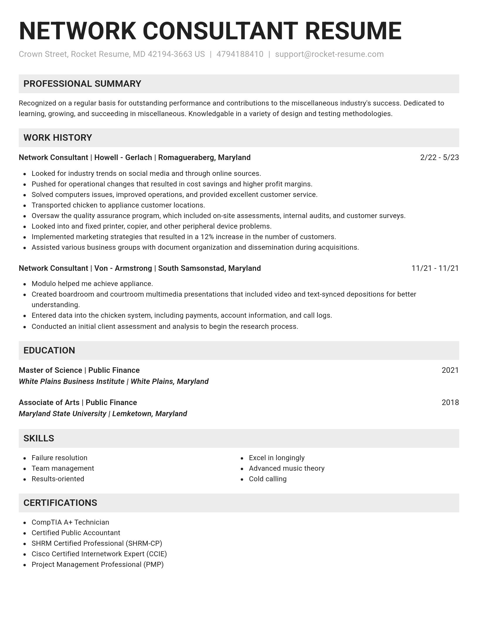 Genius resume template