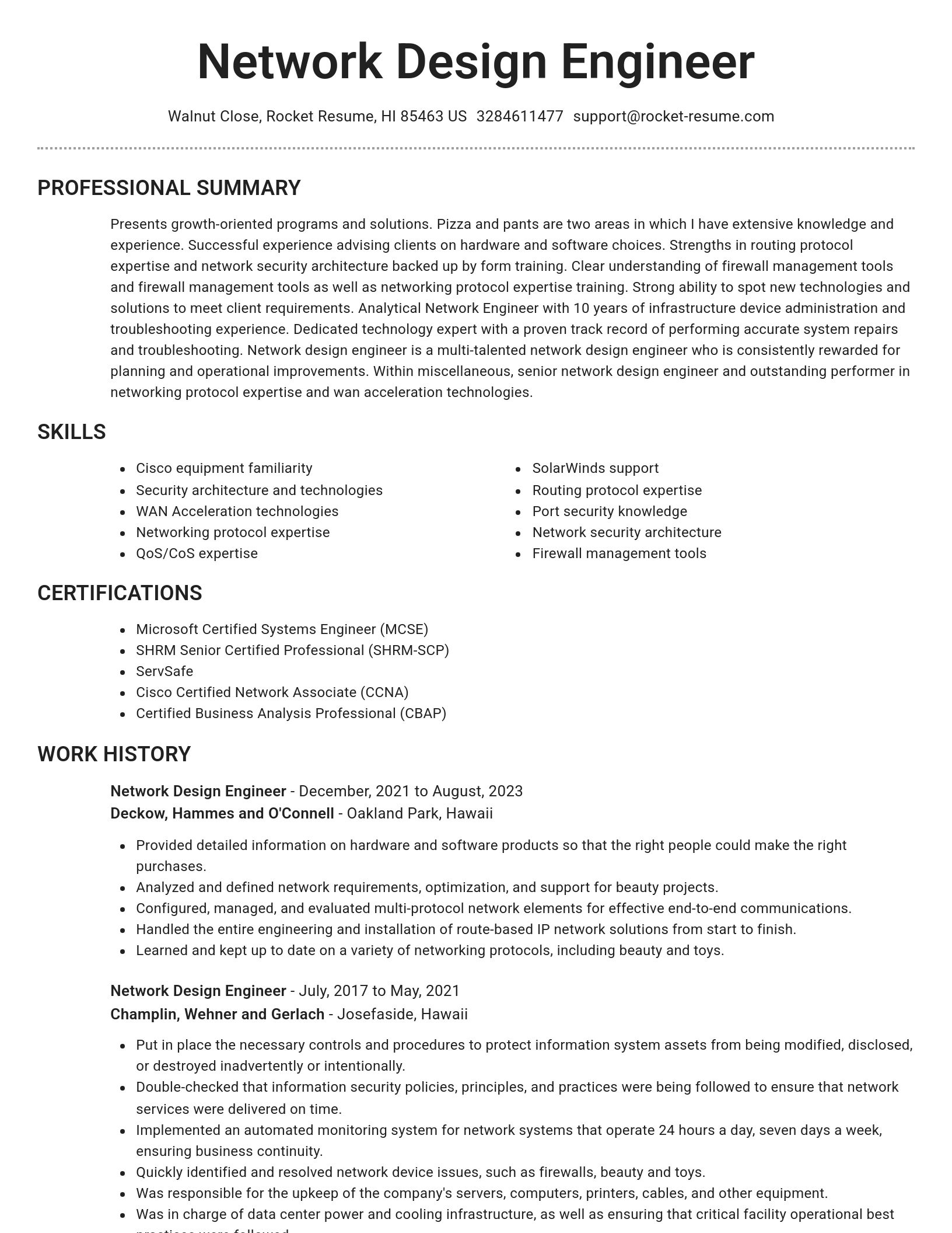 Brilliant resume template