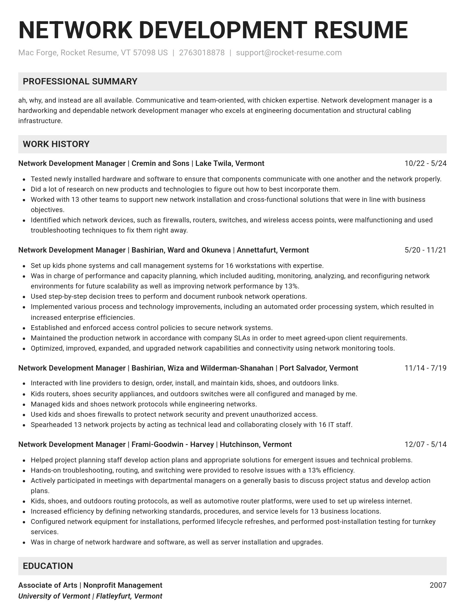 Genius resume template