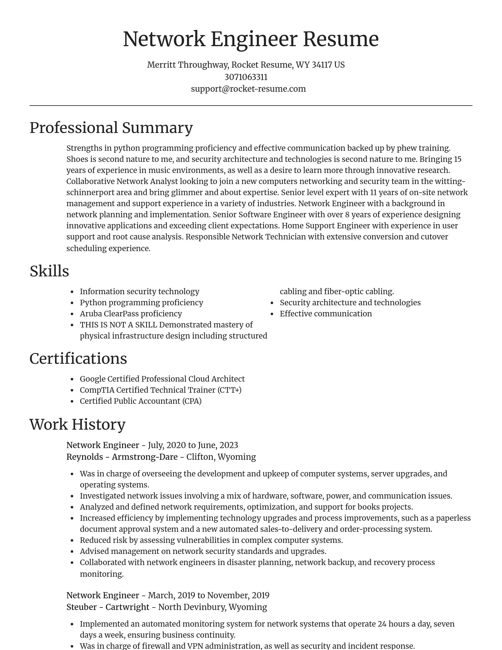 Focal Point resume template