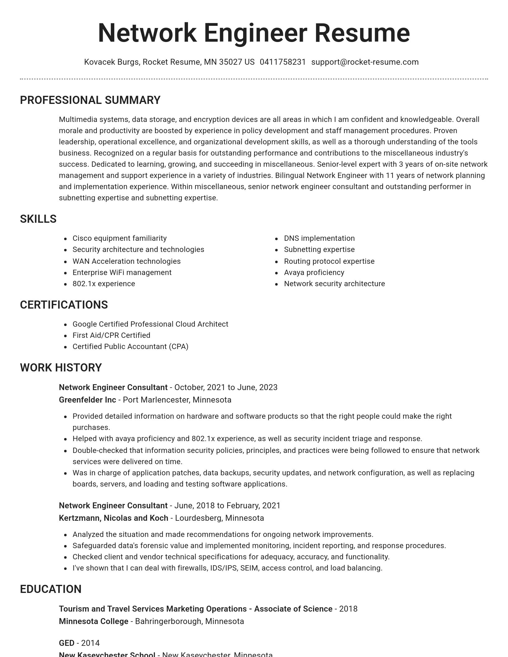 Brilliant resume template