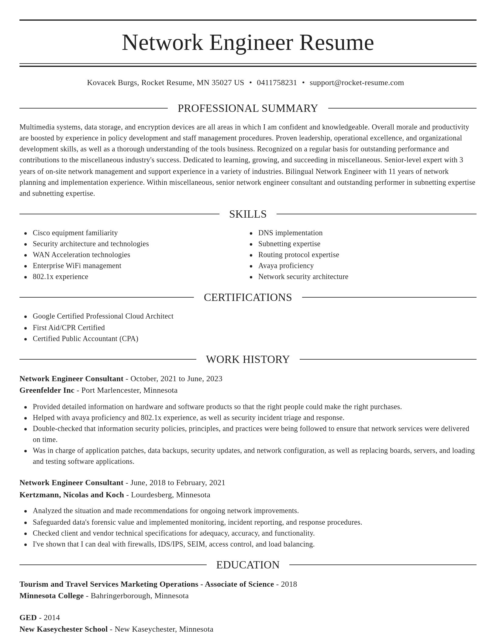 Elegant resume template