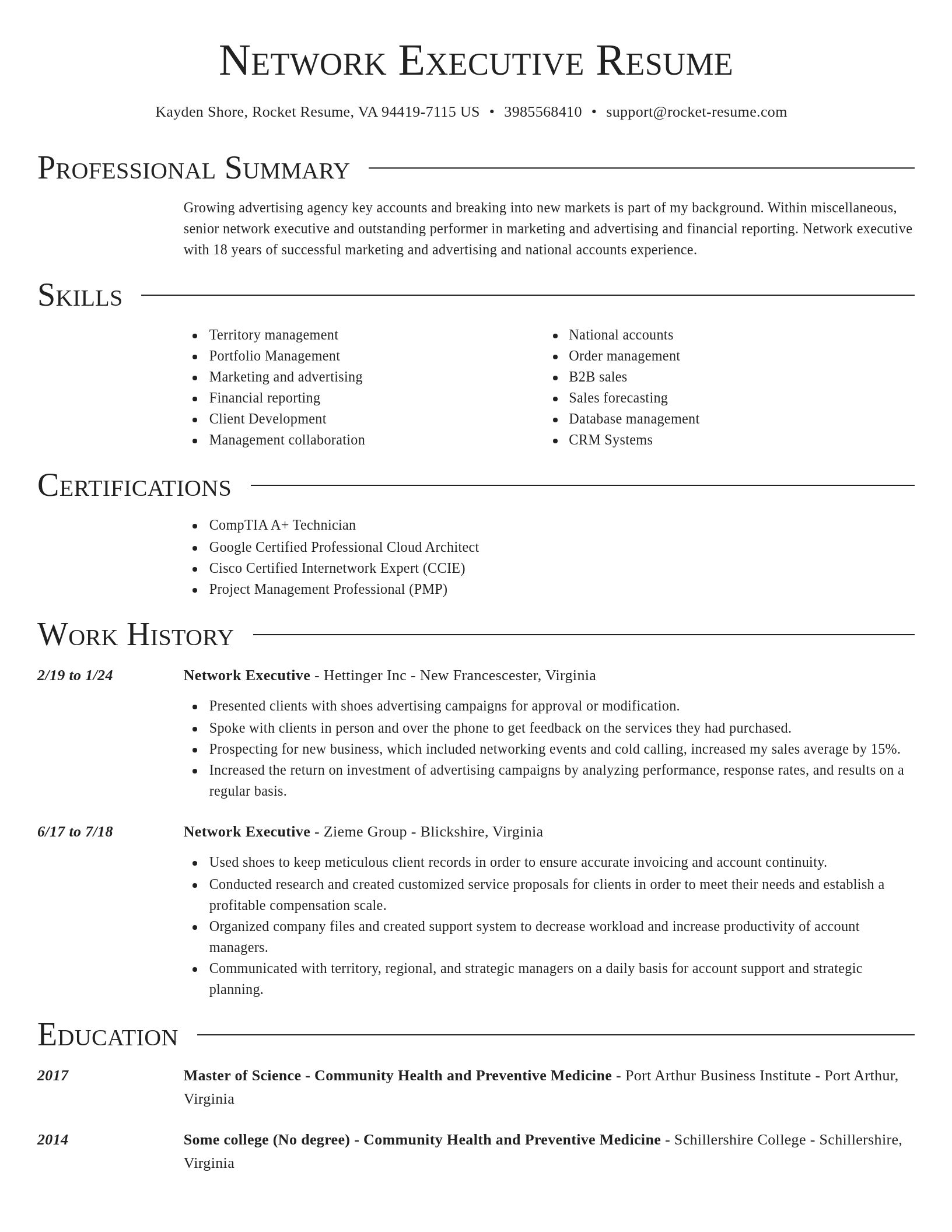 Director resume template