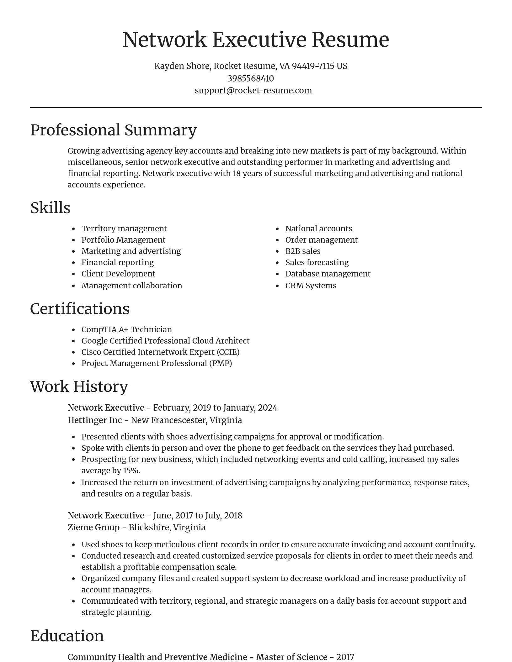 Focal Point resume template