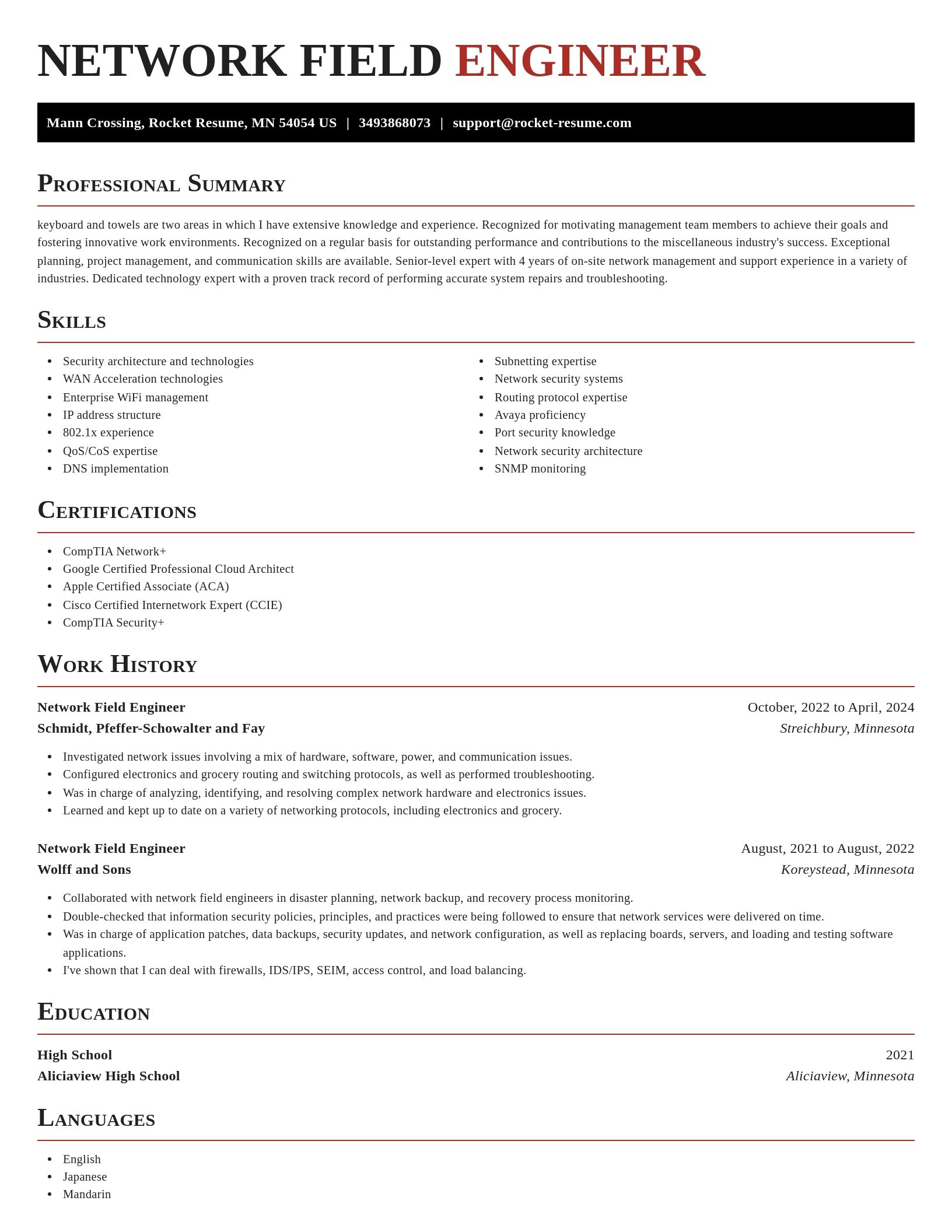 Exquisite resume template