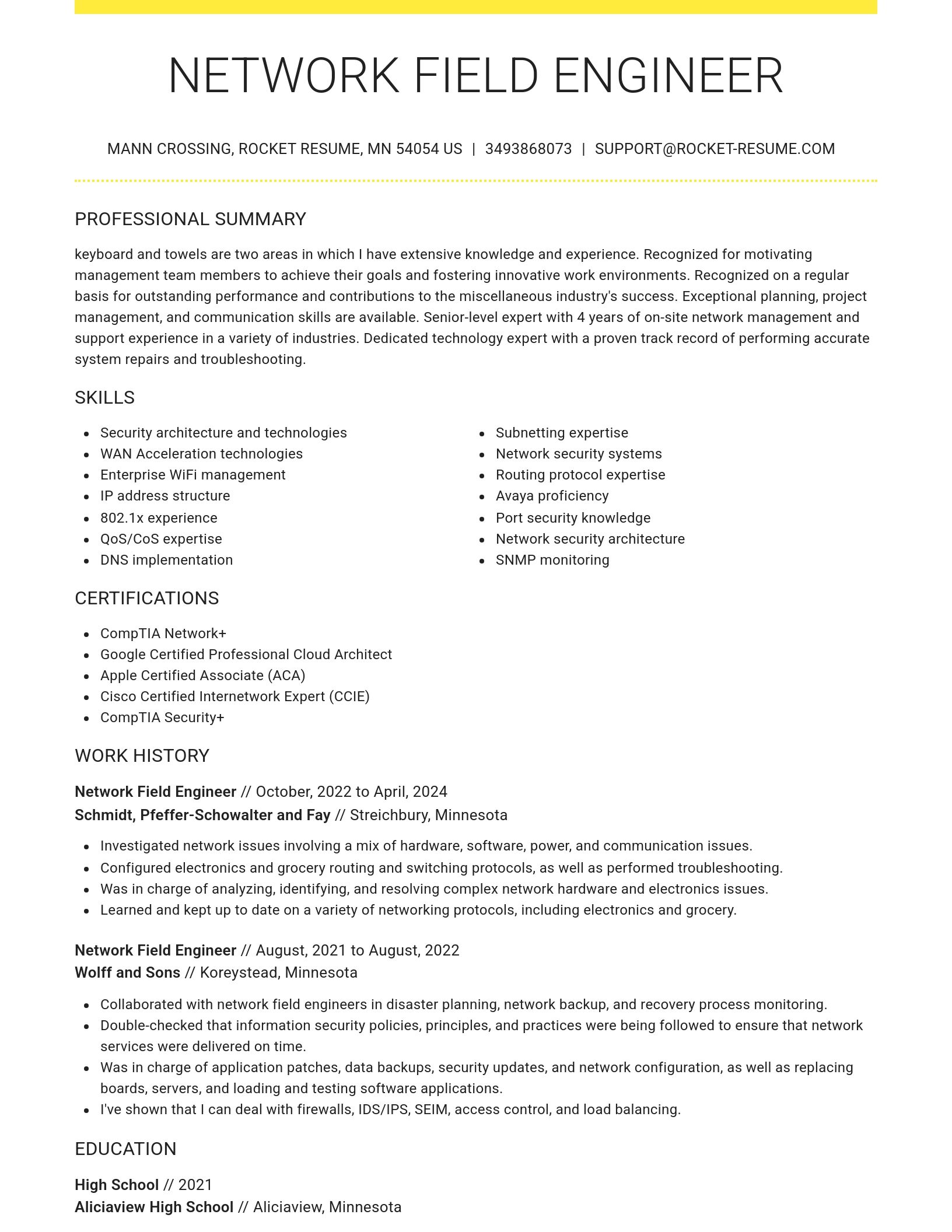 Grand resume template