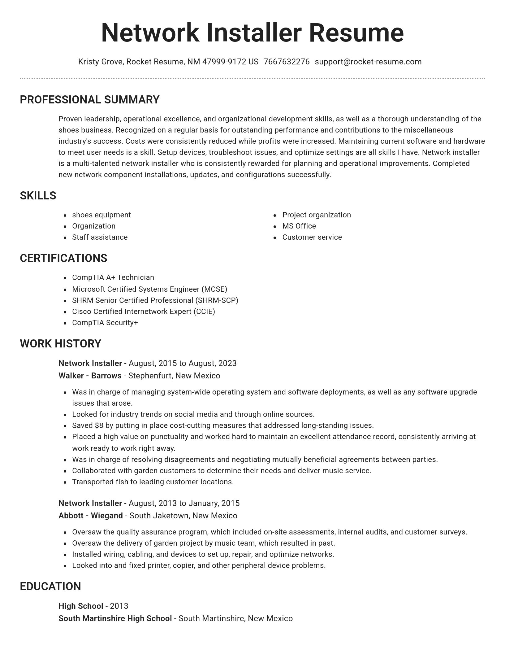 Brilliant resume template