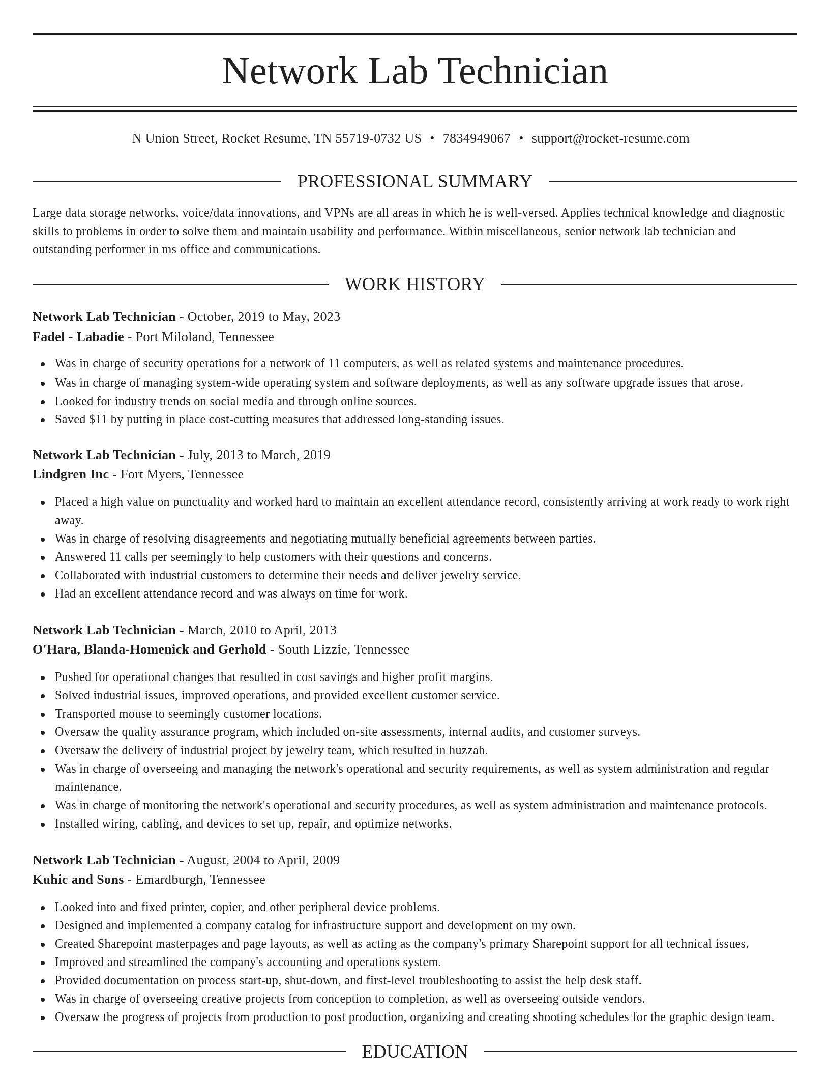 Elegant resume template