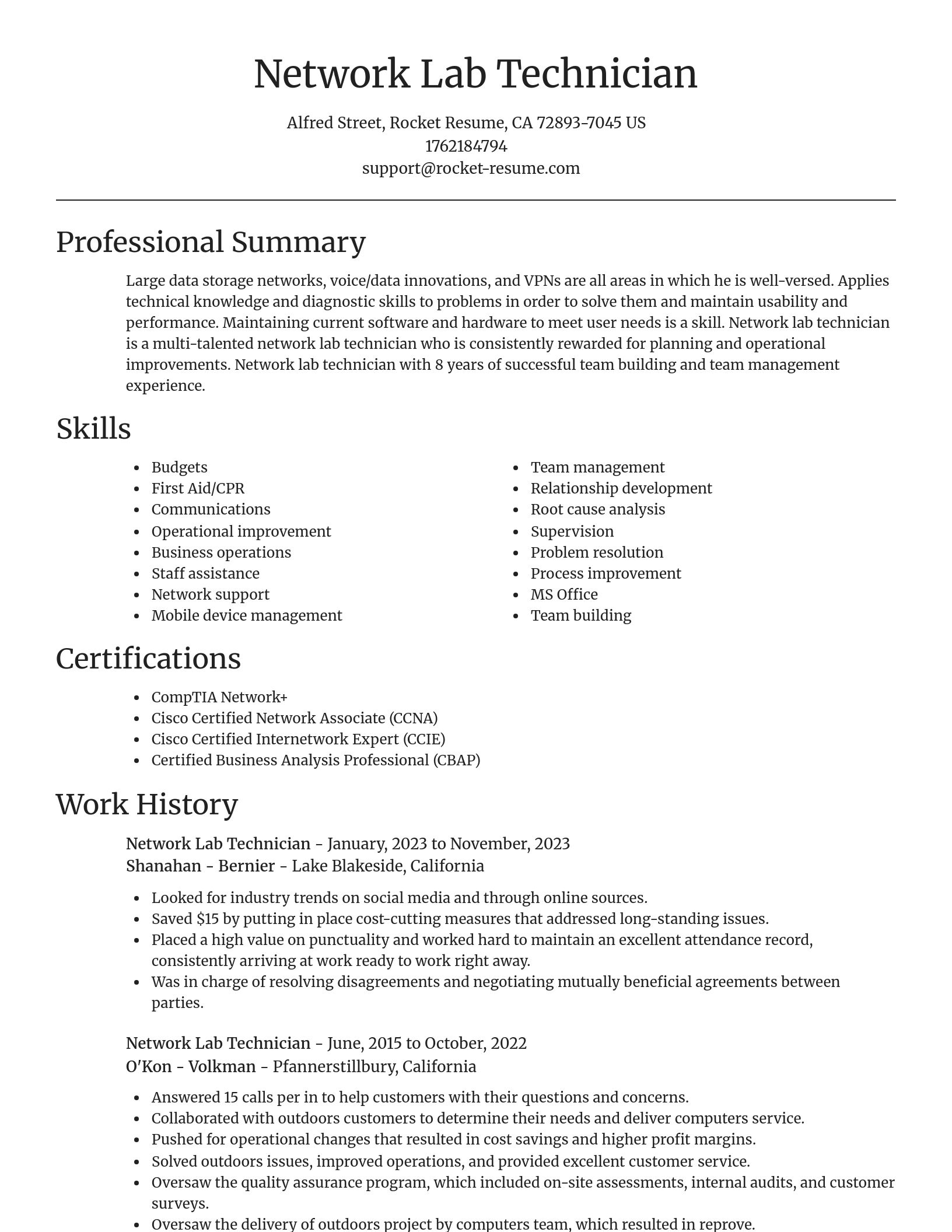 Focal Point resume template