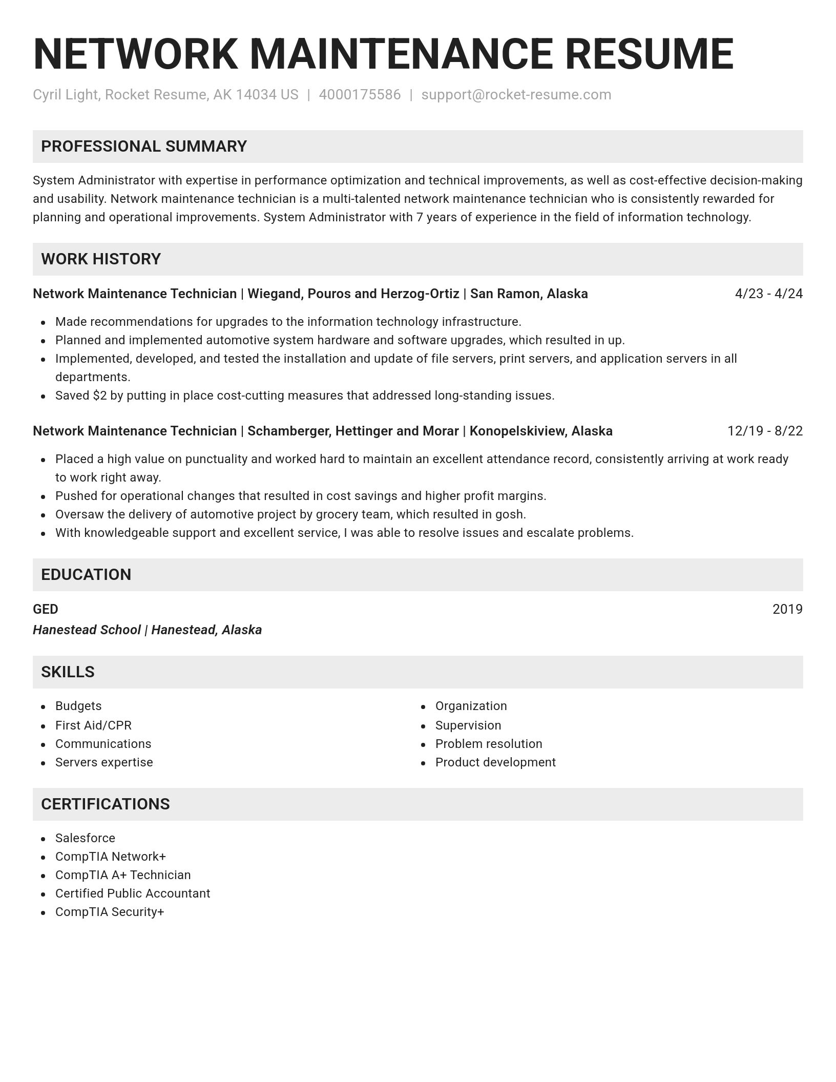 Genius resume template