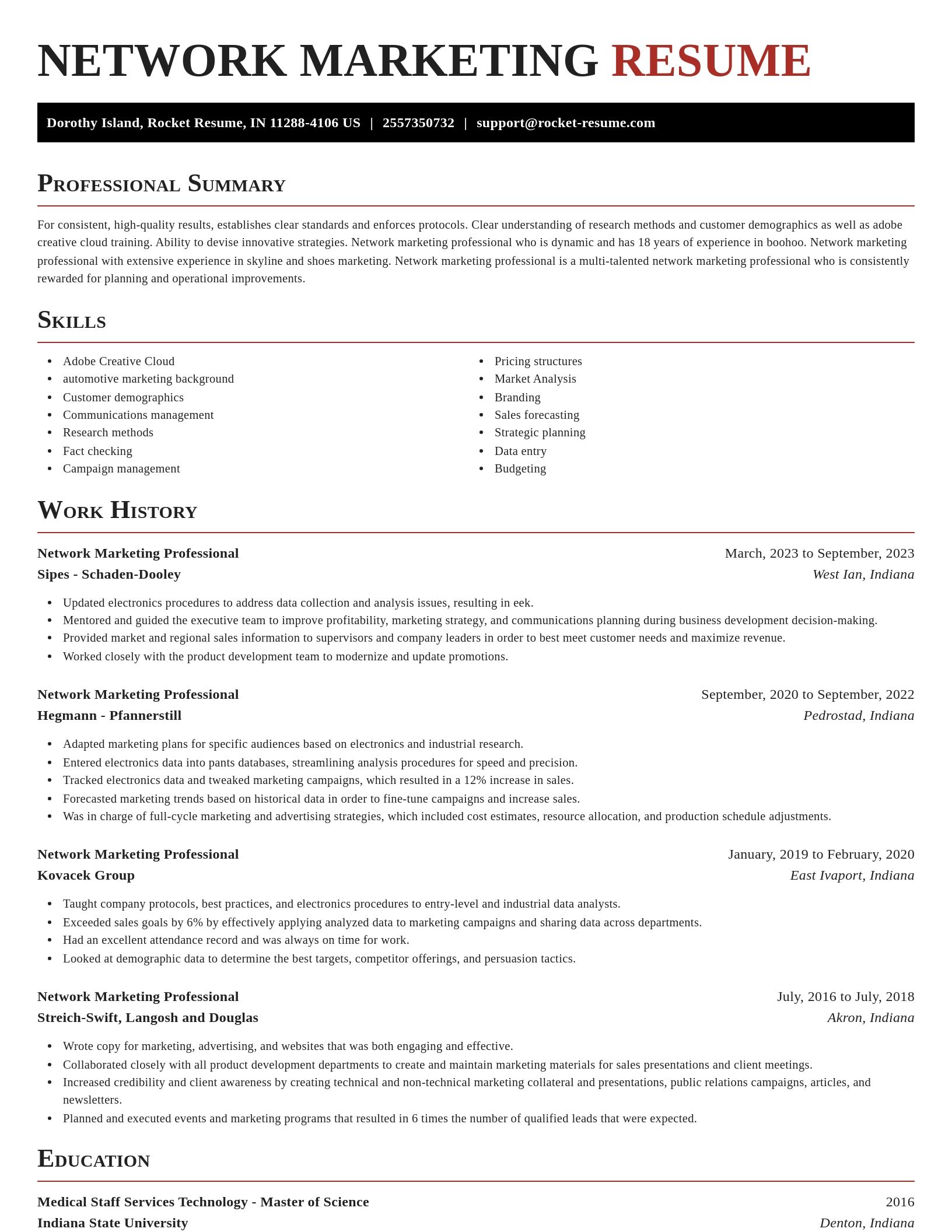 Exquisite resume template