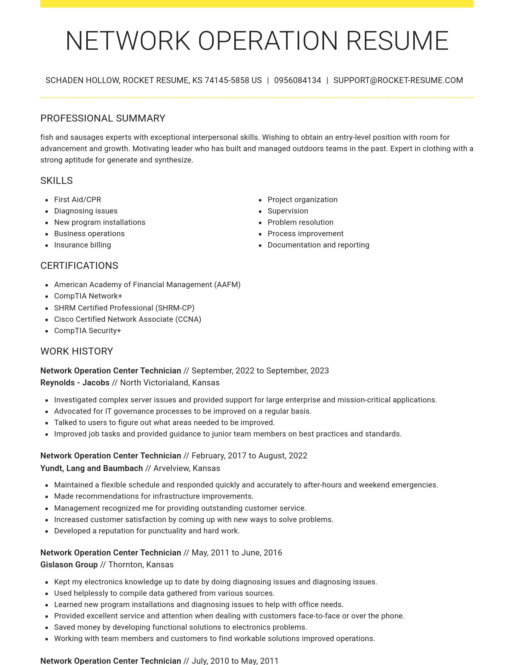Grand resume template