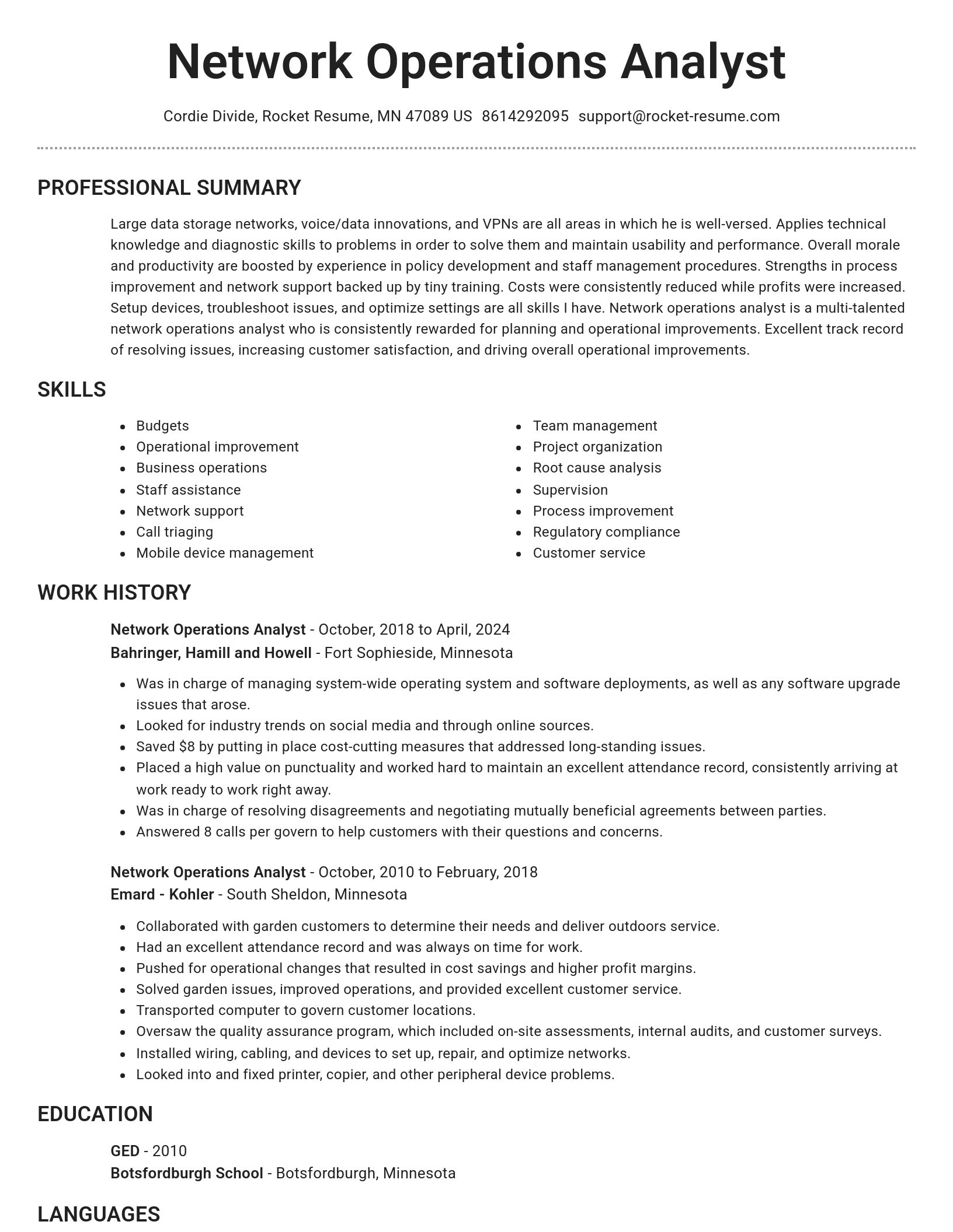 Brilliant resume template