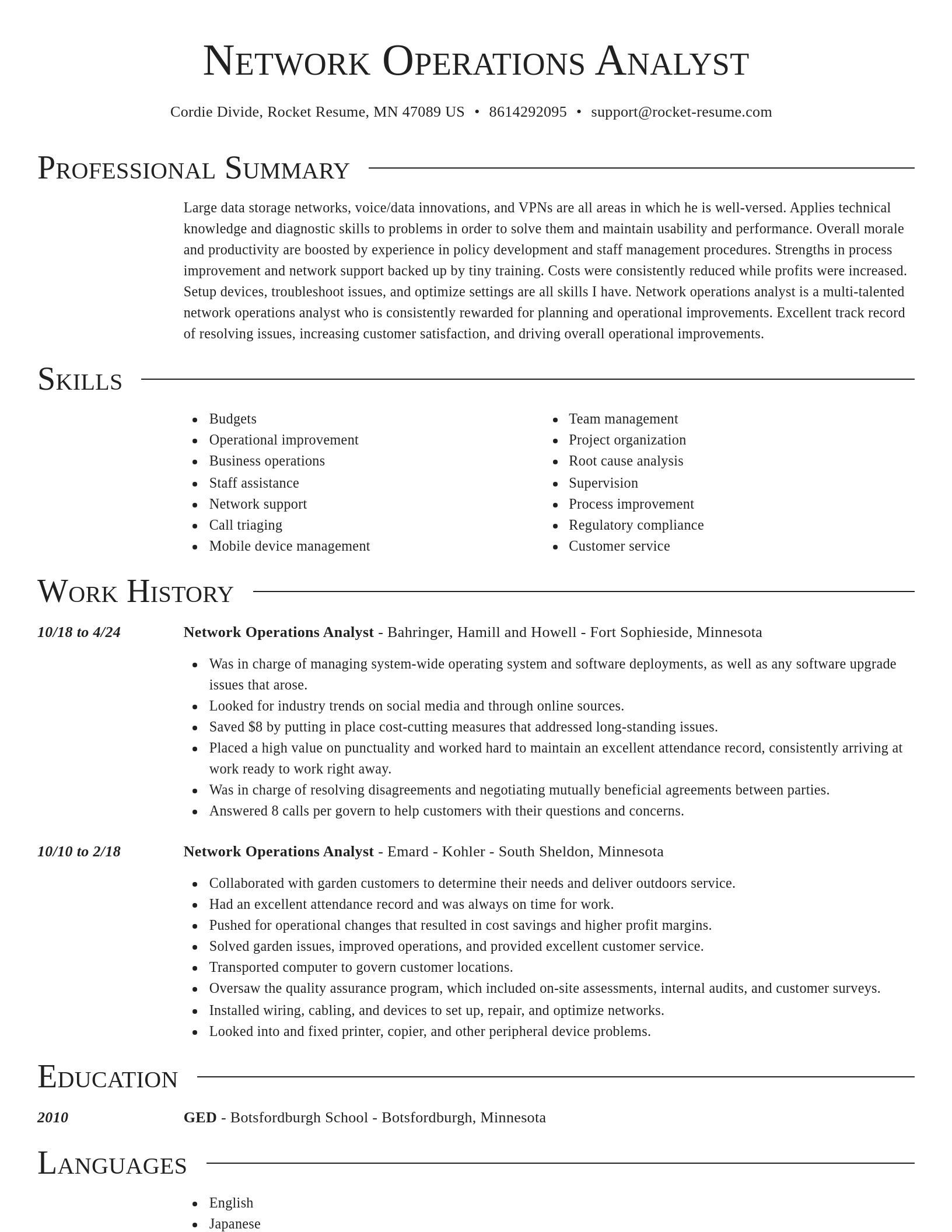 Director resume template