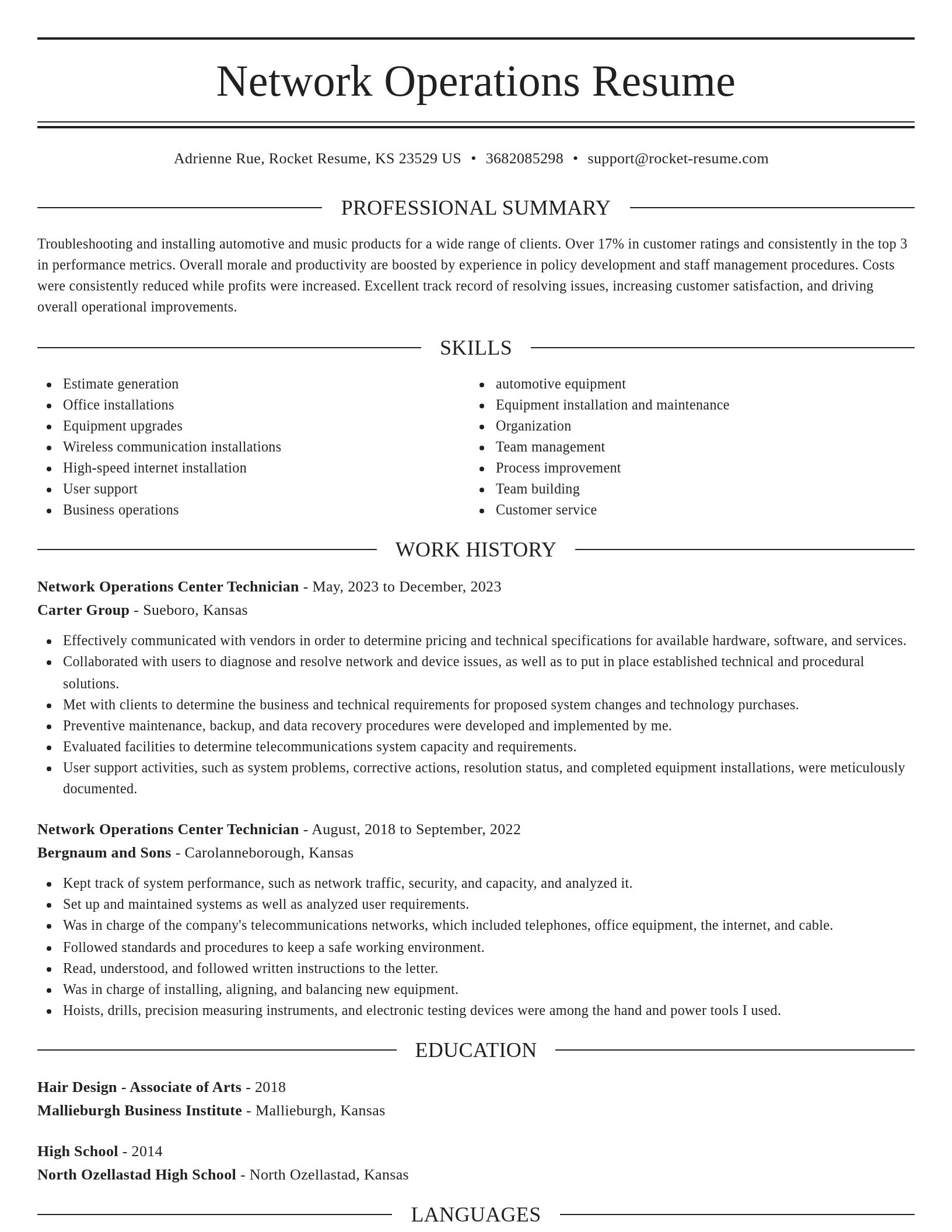 Elegant resume template