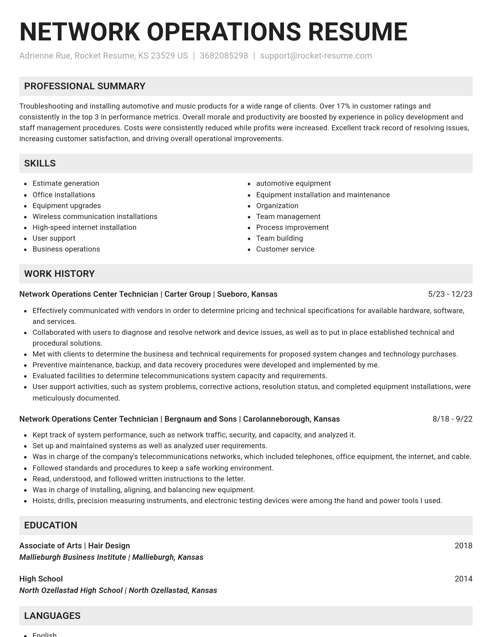 Genius resume template