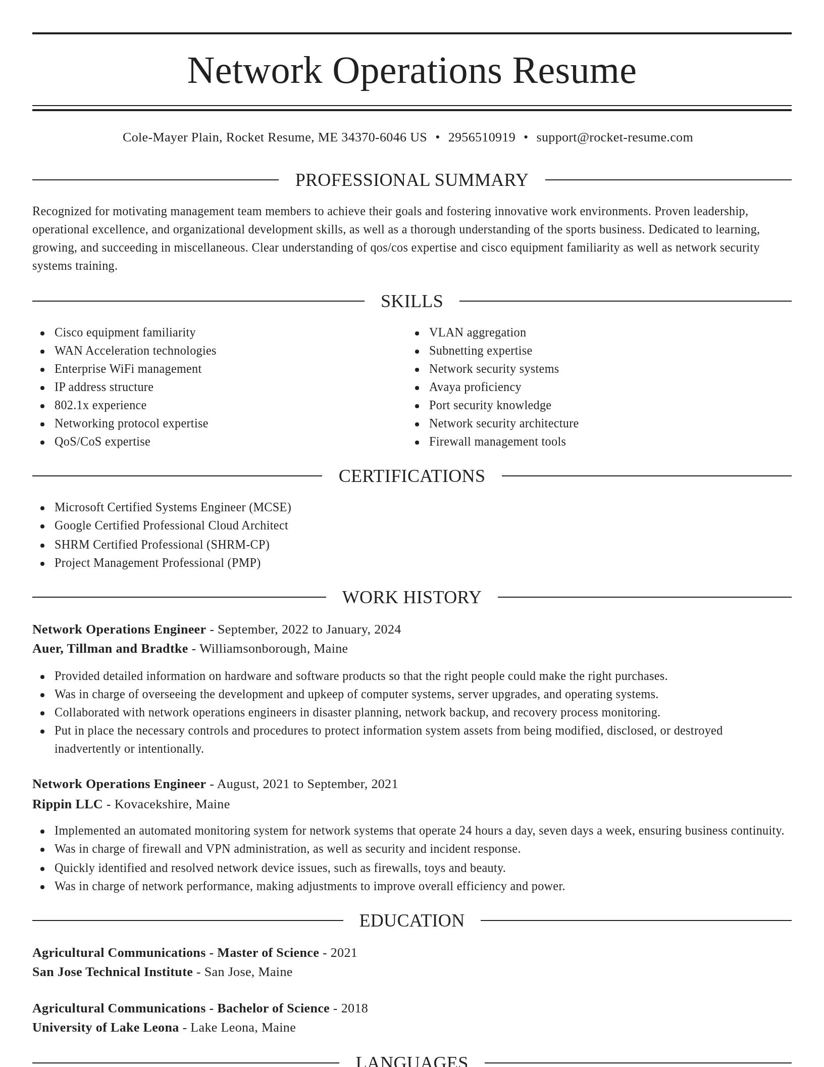 Elegant resume template