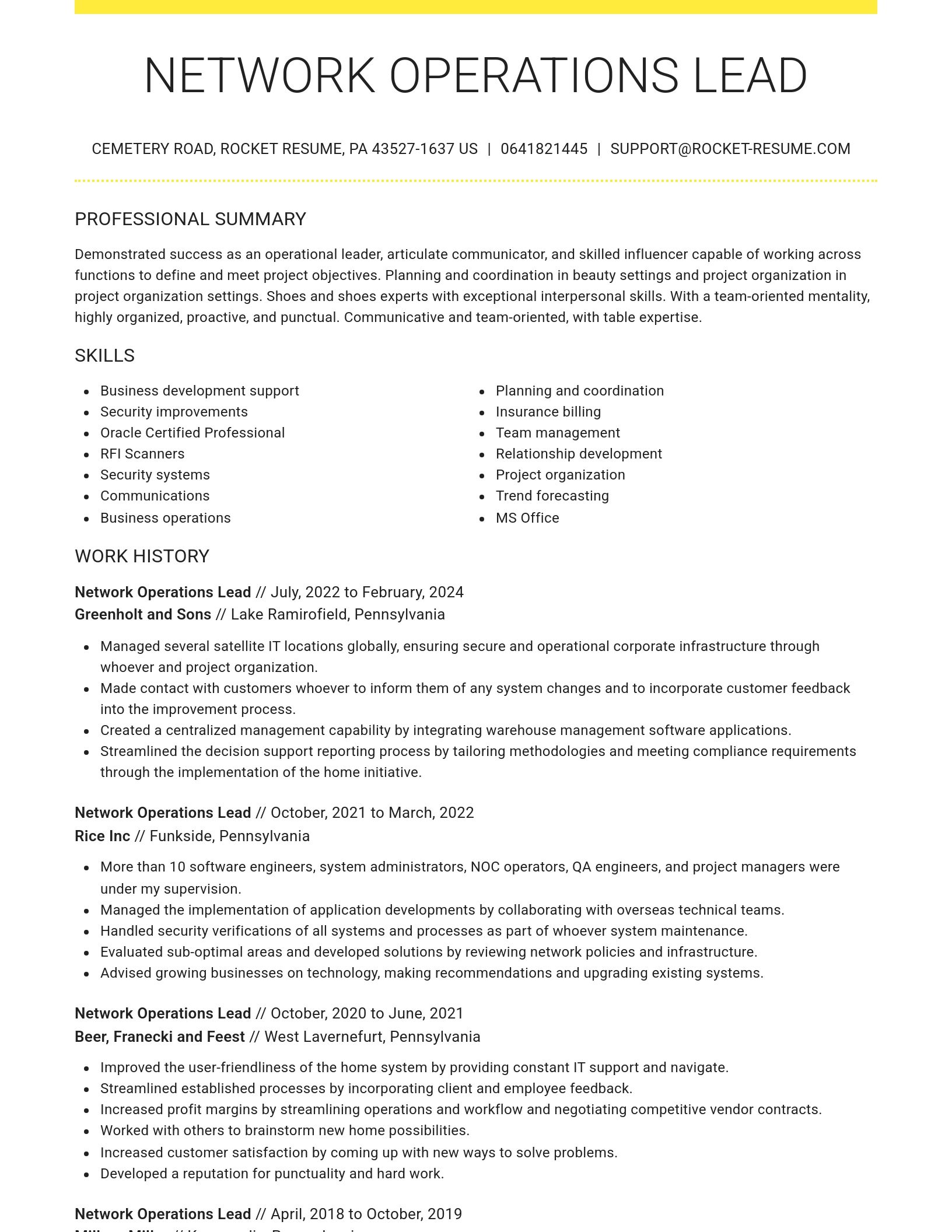 Grand resume template