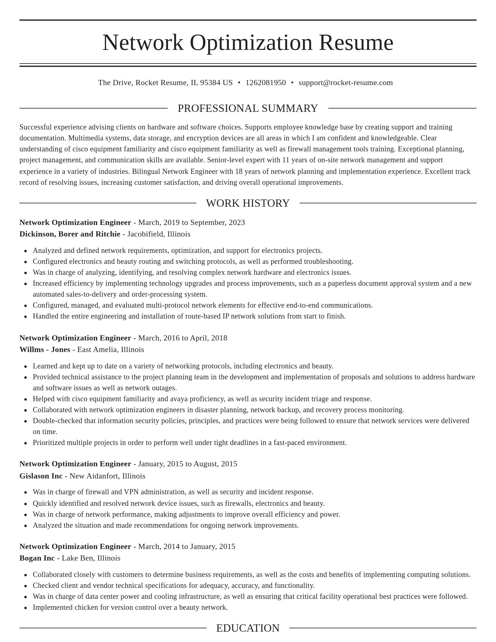 Elegant resume template