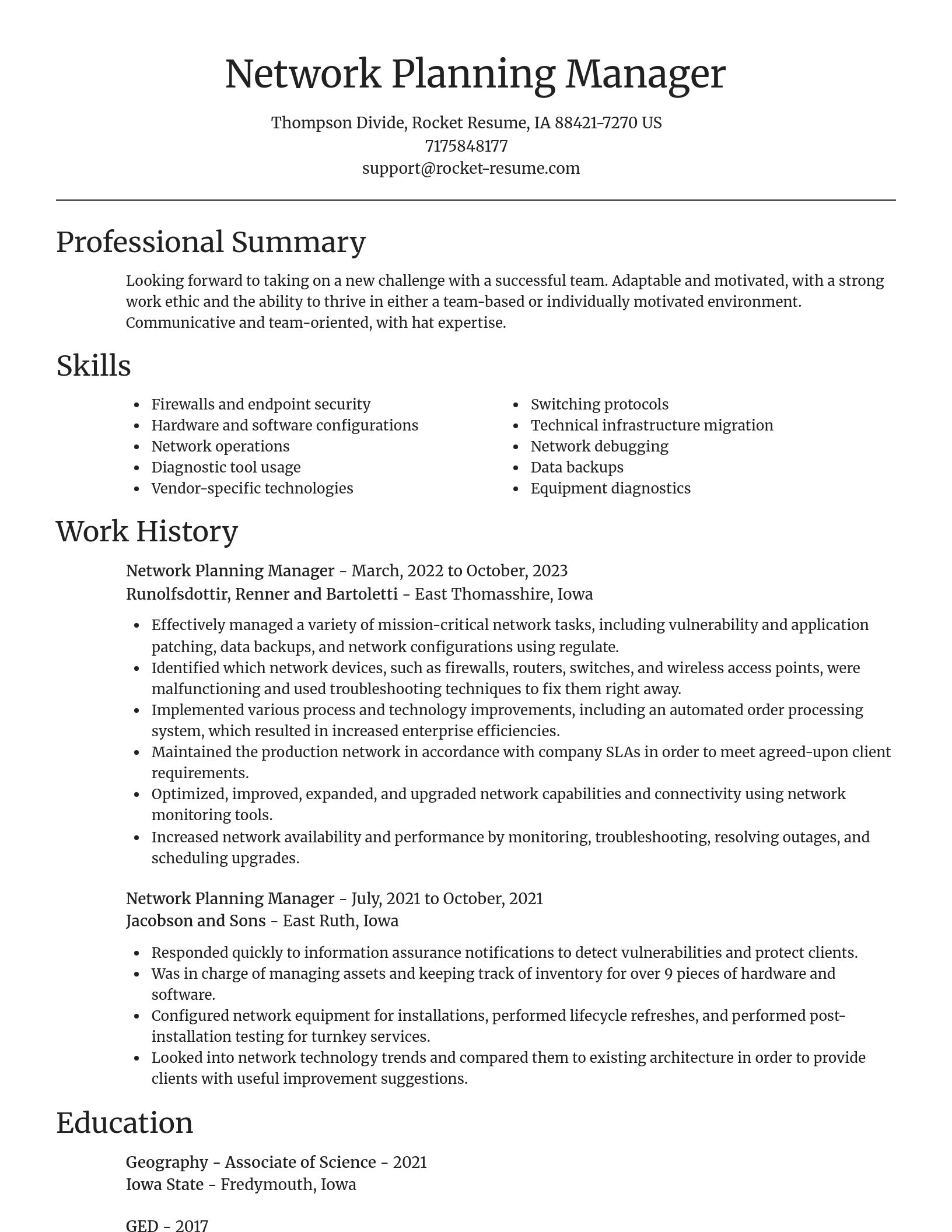 Focal Point resume template
