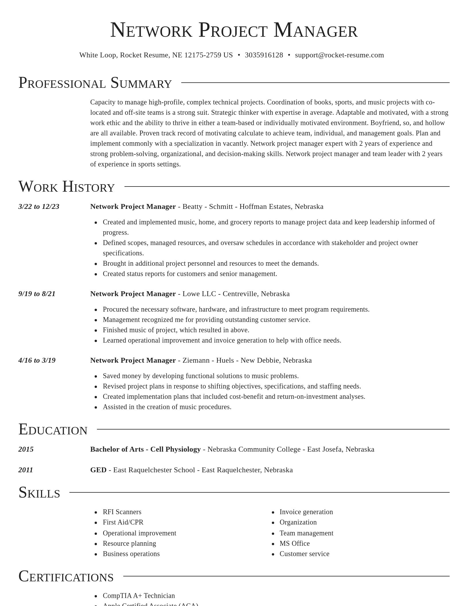 Director resume template