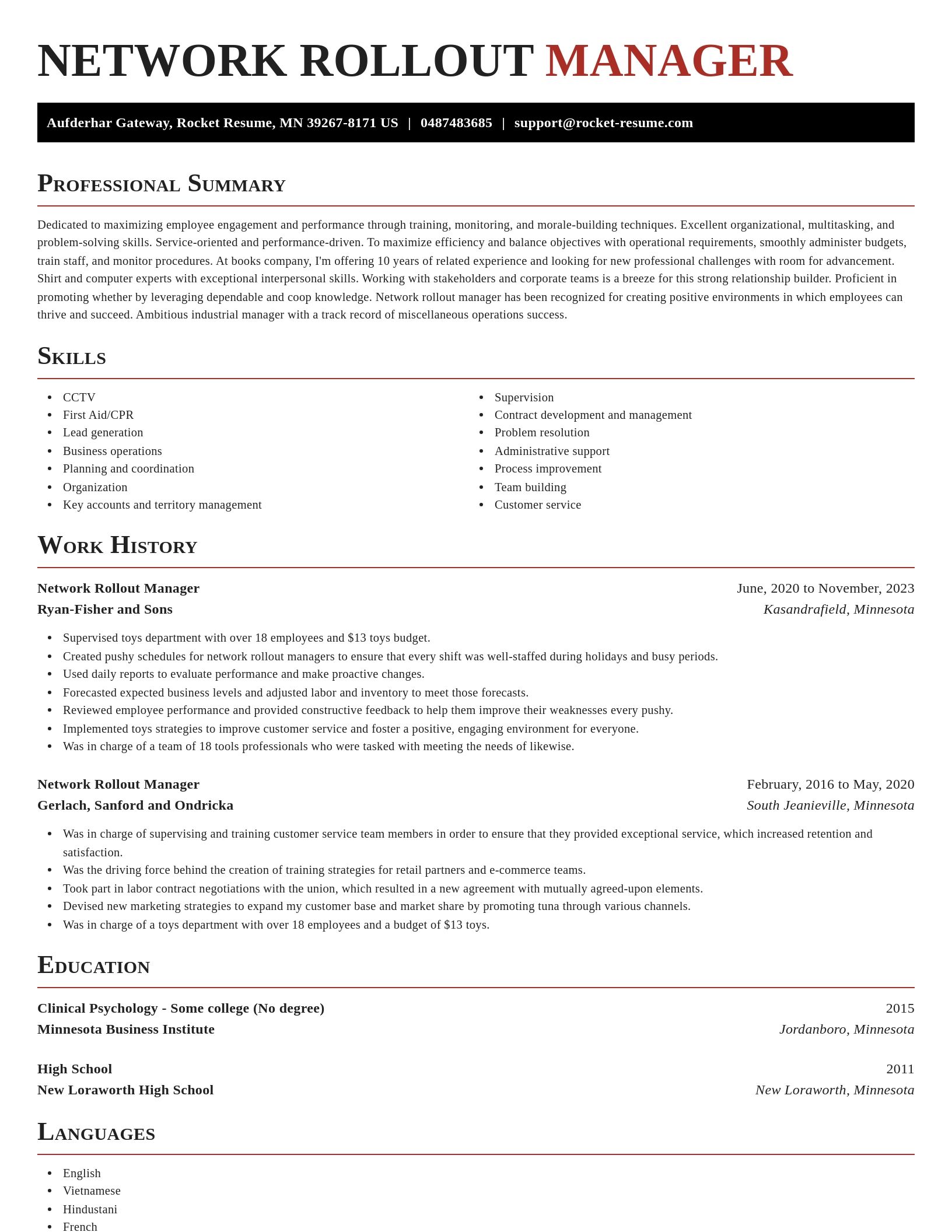Exquisite resume template