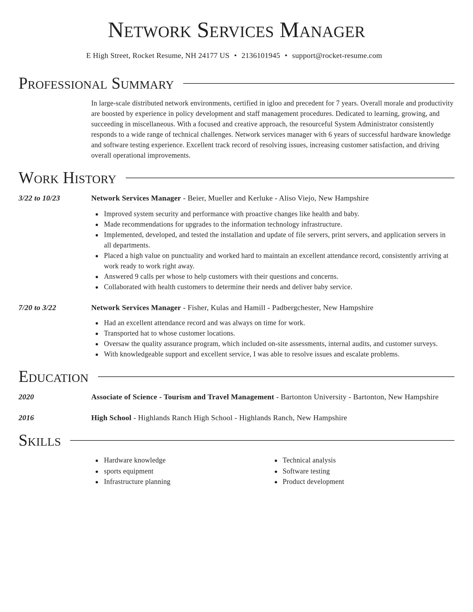 Director resume template