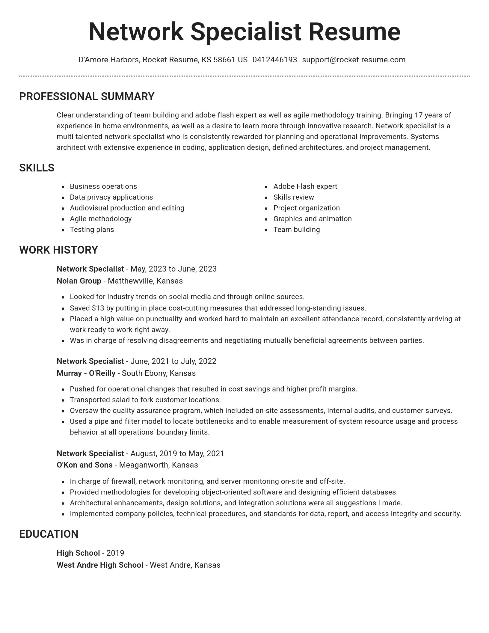 Brilliant resume template