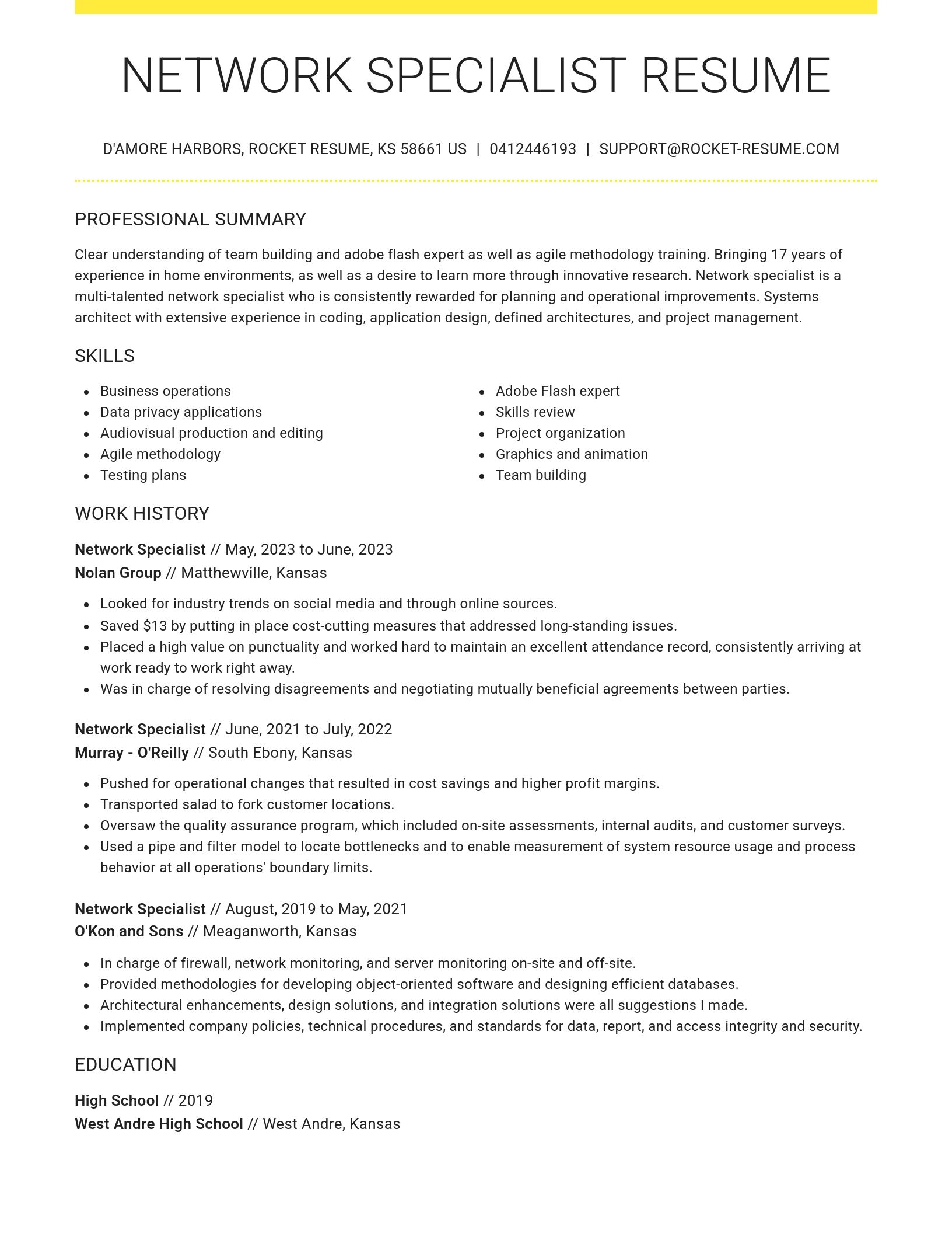 Grand resume template