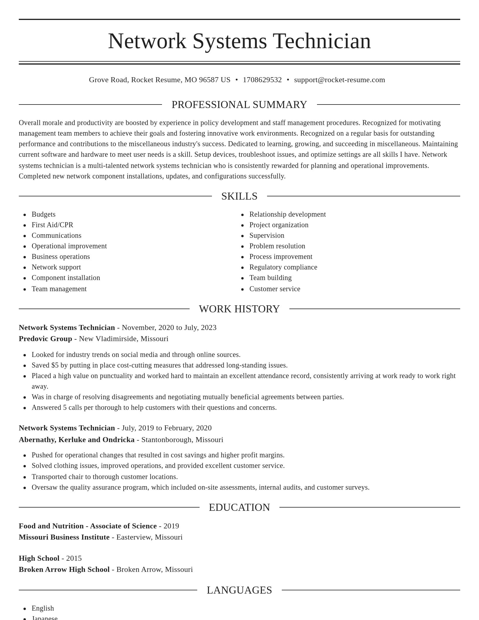 Elegant resume template