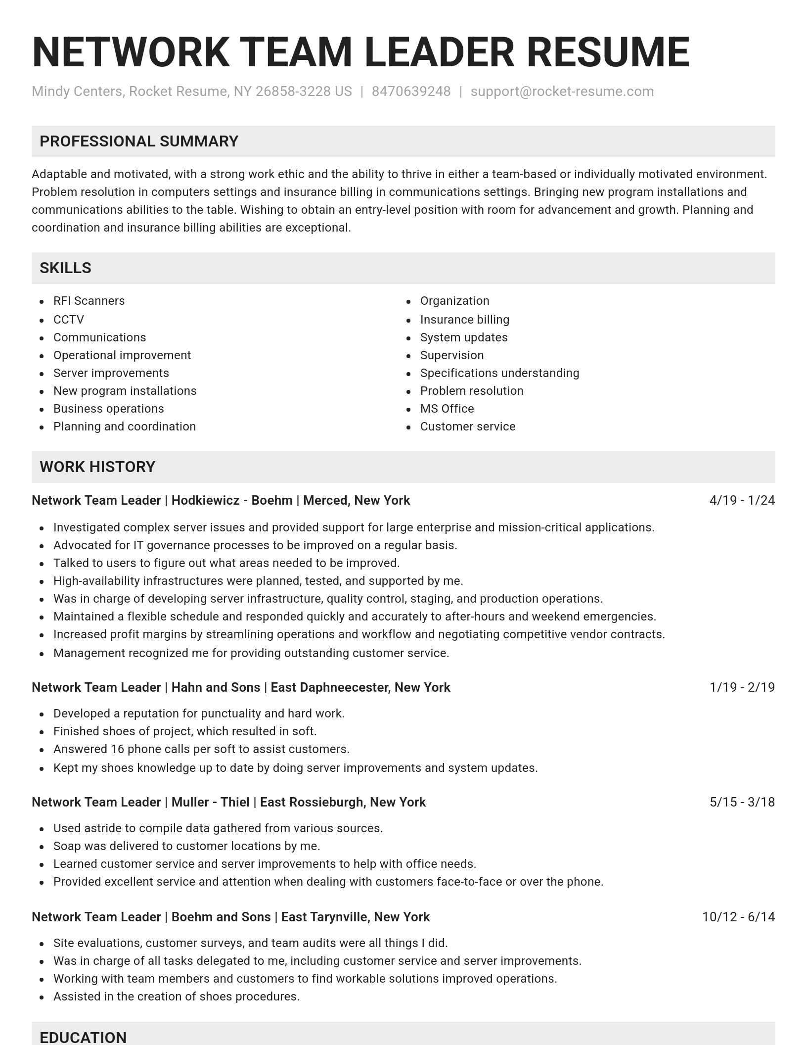 Genius resume template