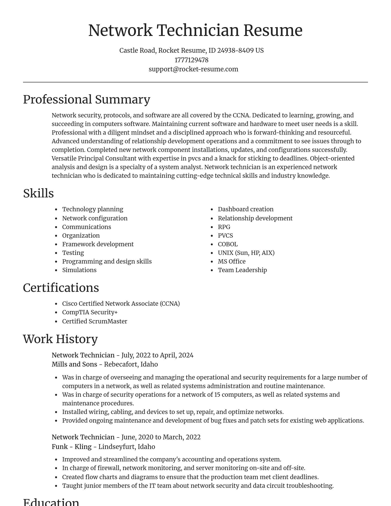 Focal Point resume template
