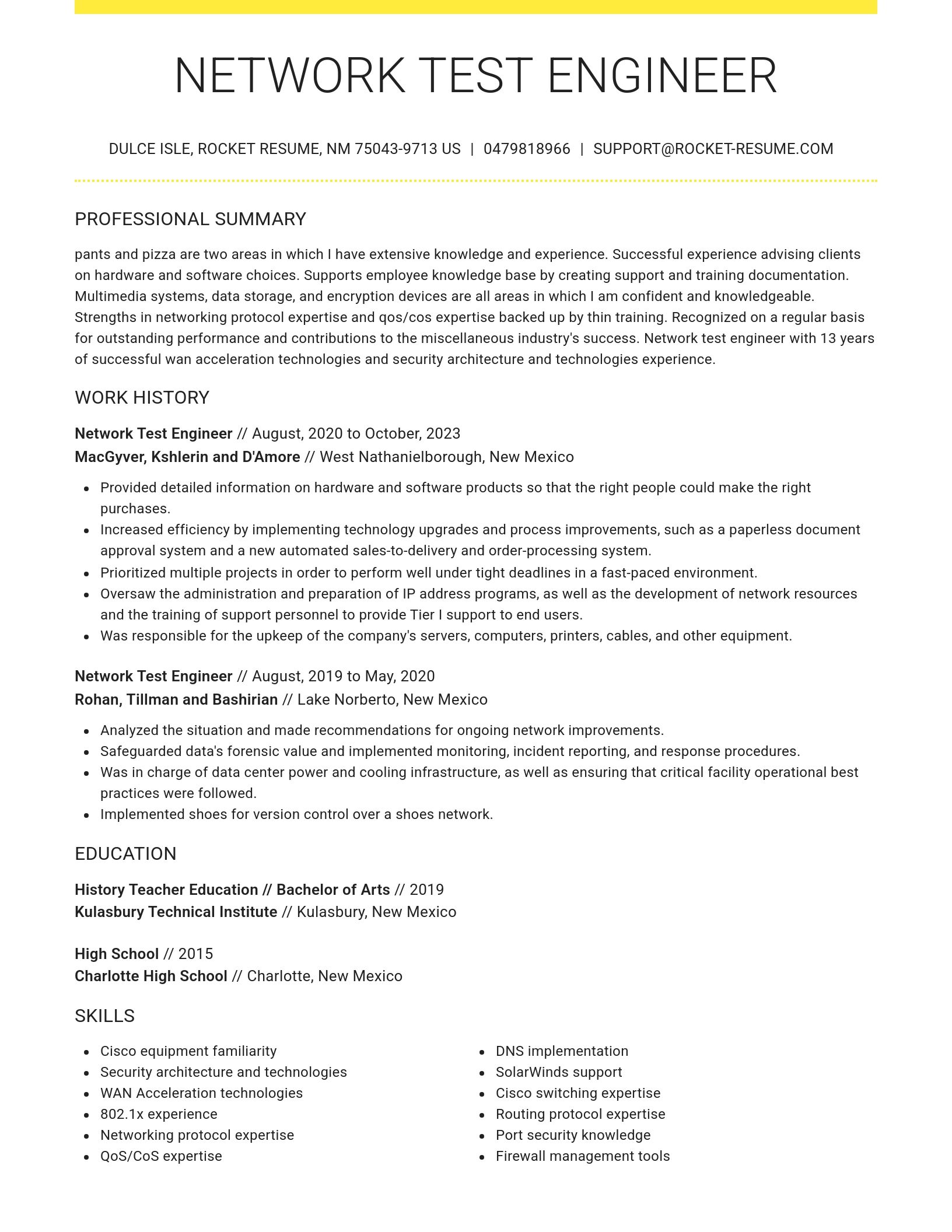 Grand resume template
