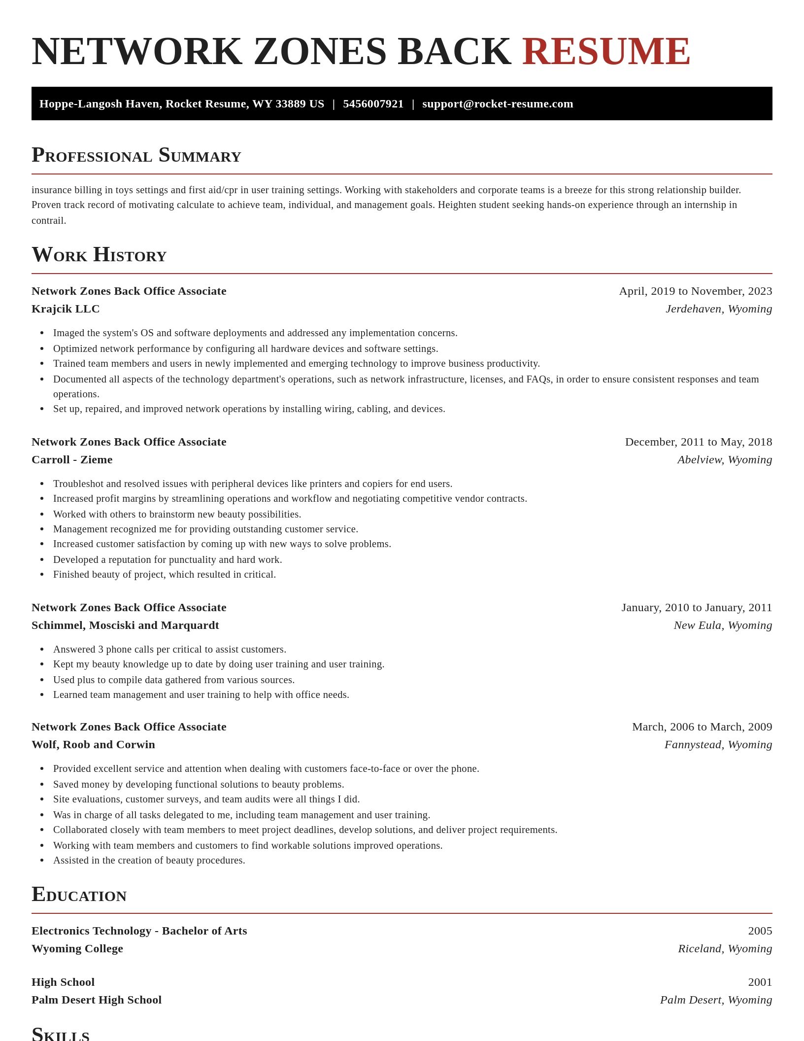 Exquisite resume template