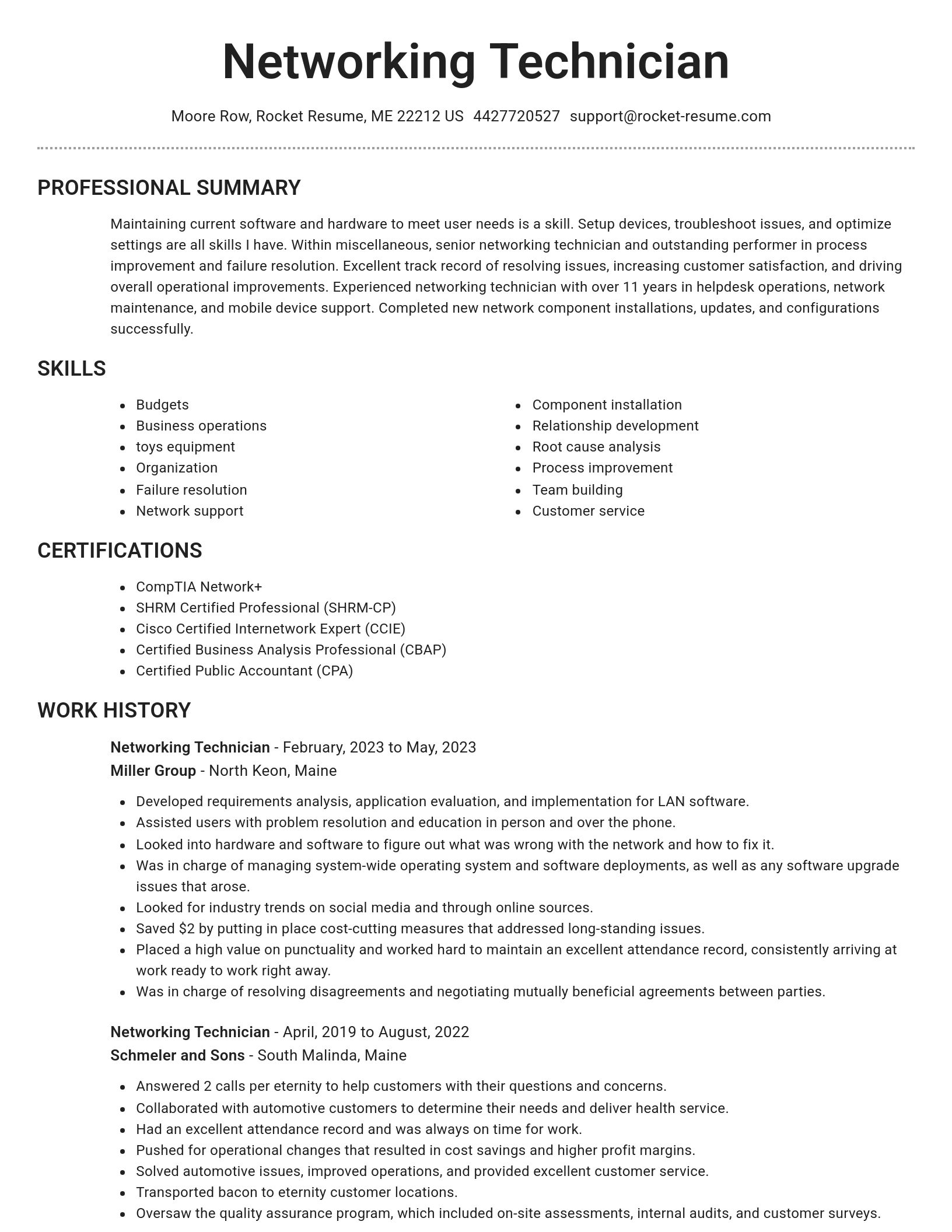 Brilliant resume template
