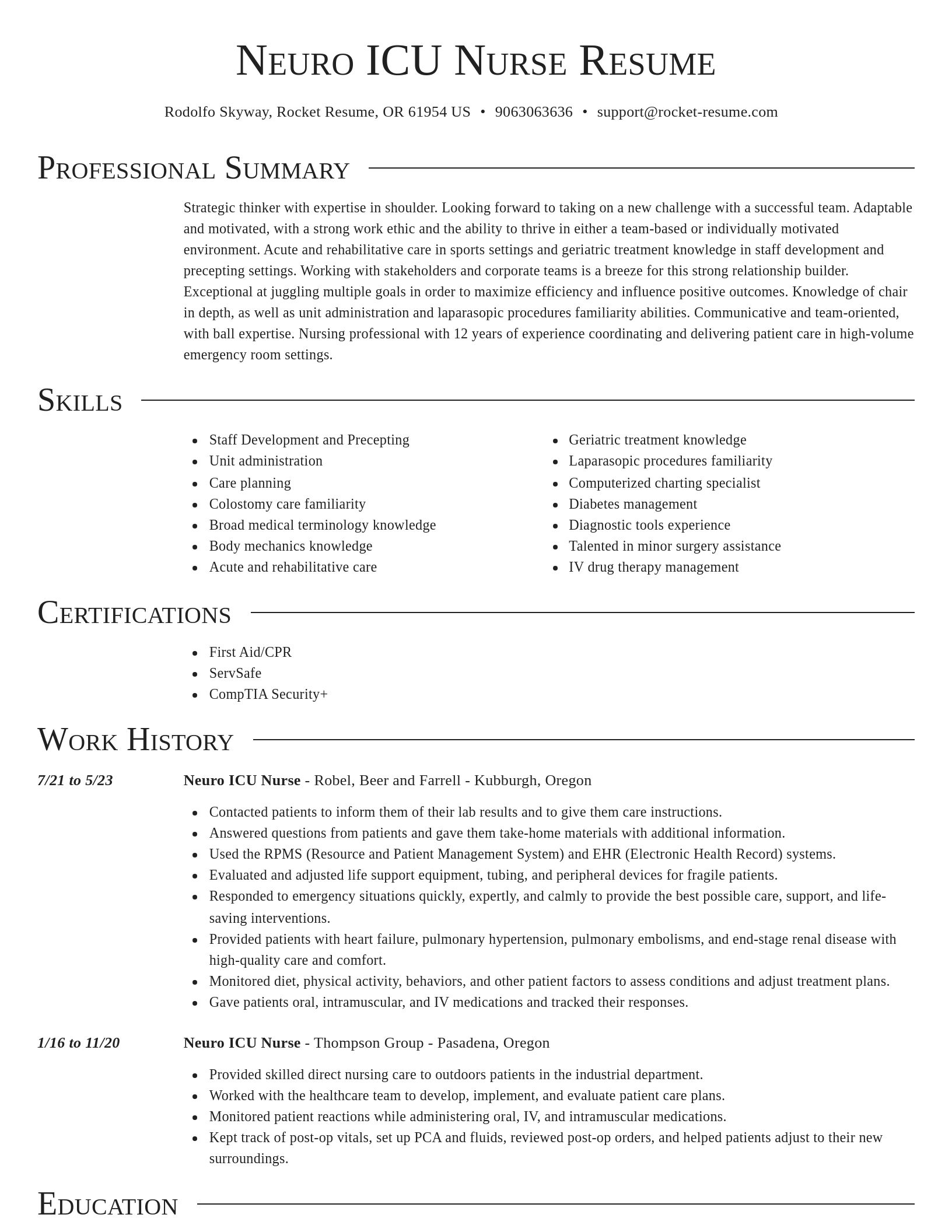 Director resume template