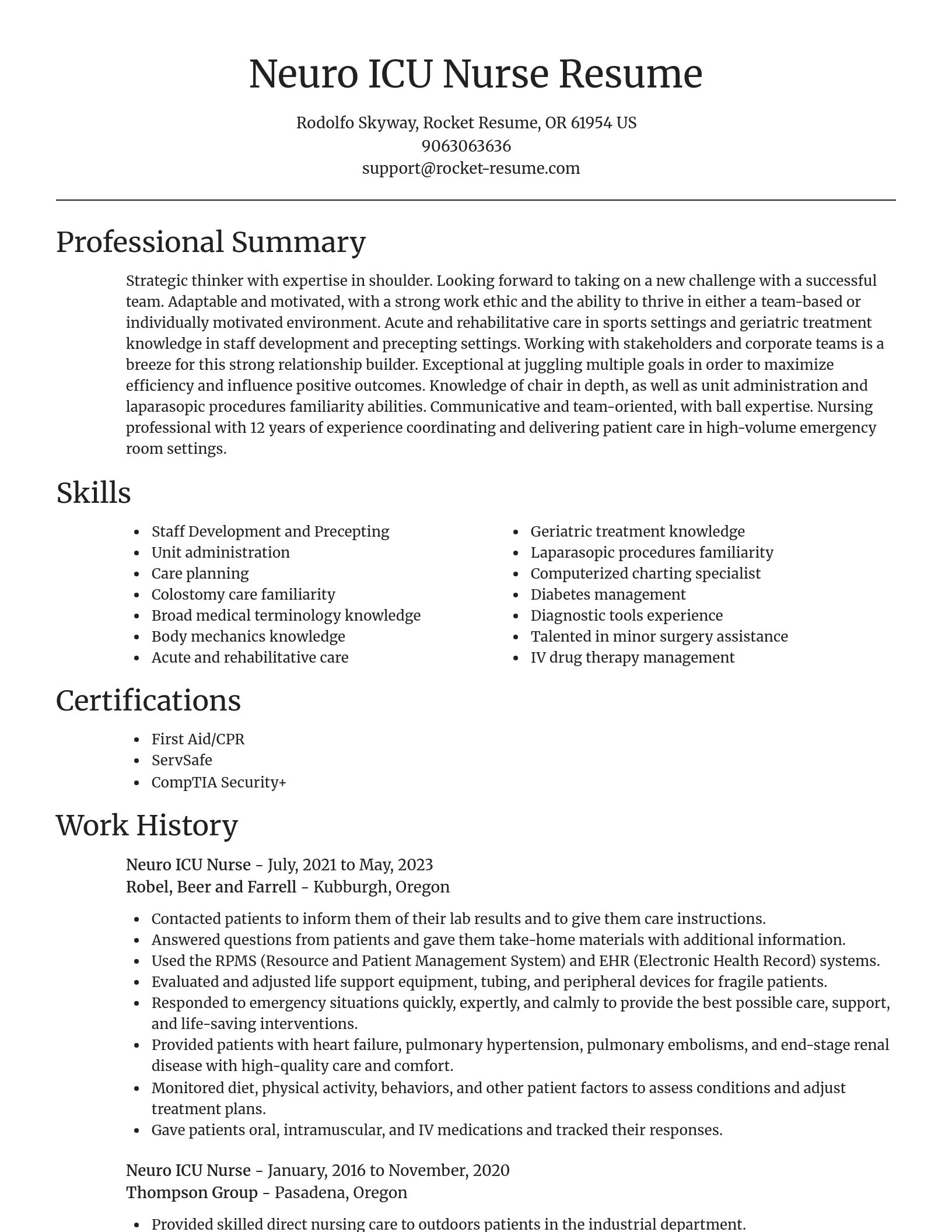 Focal Point resume template