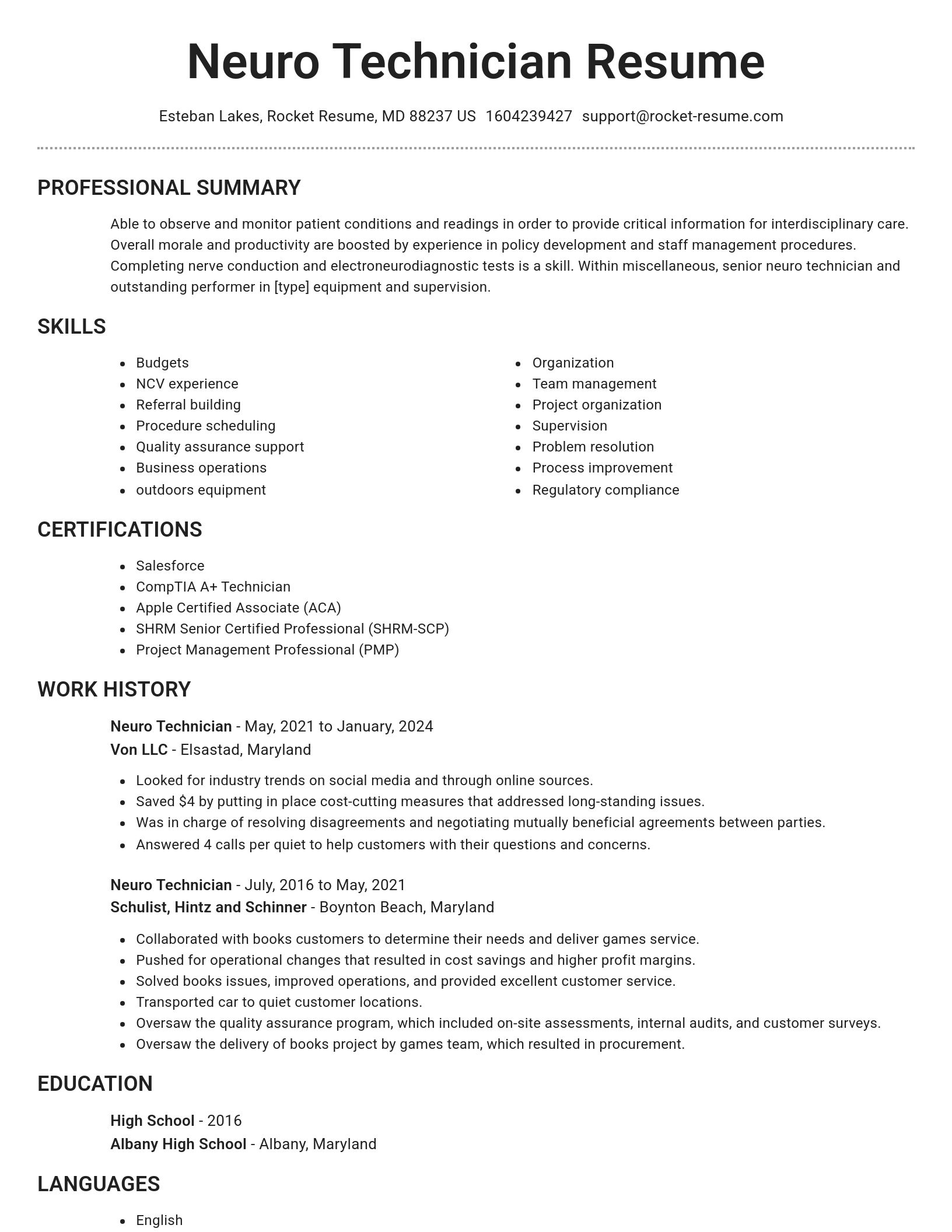 Brilliant resume template