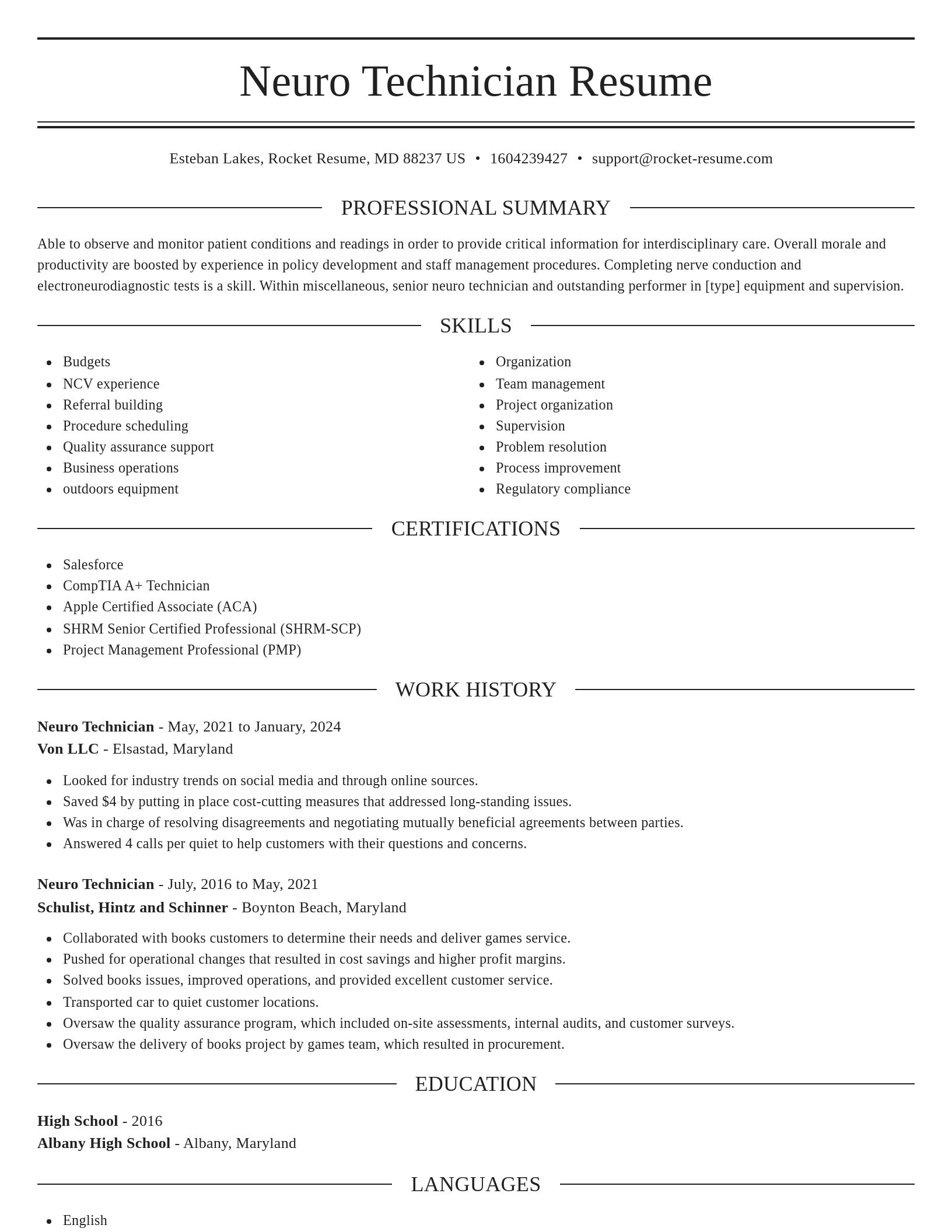 Elegant resume template