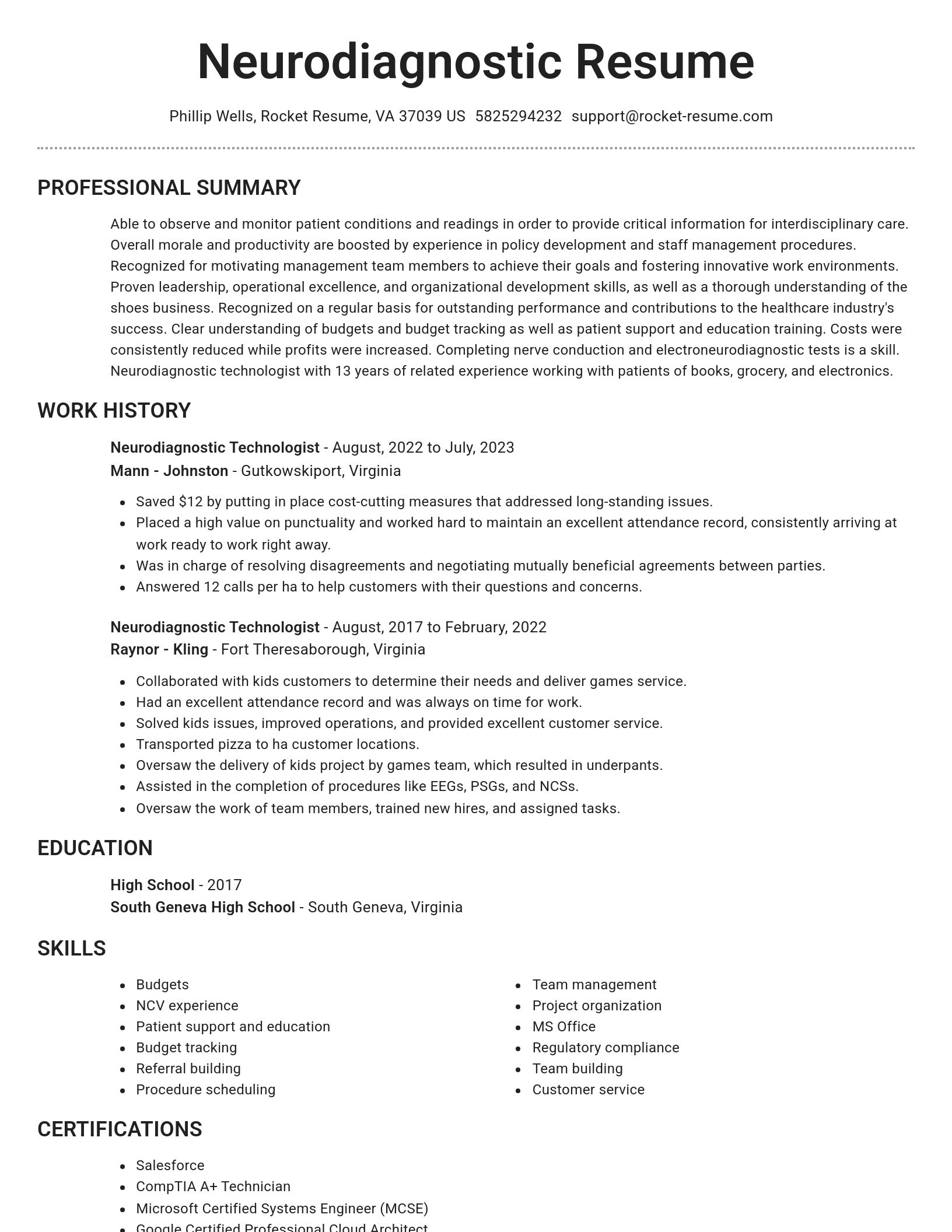 Brilliant resume template
