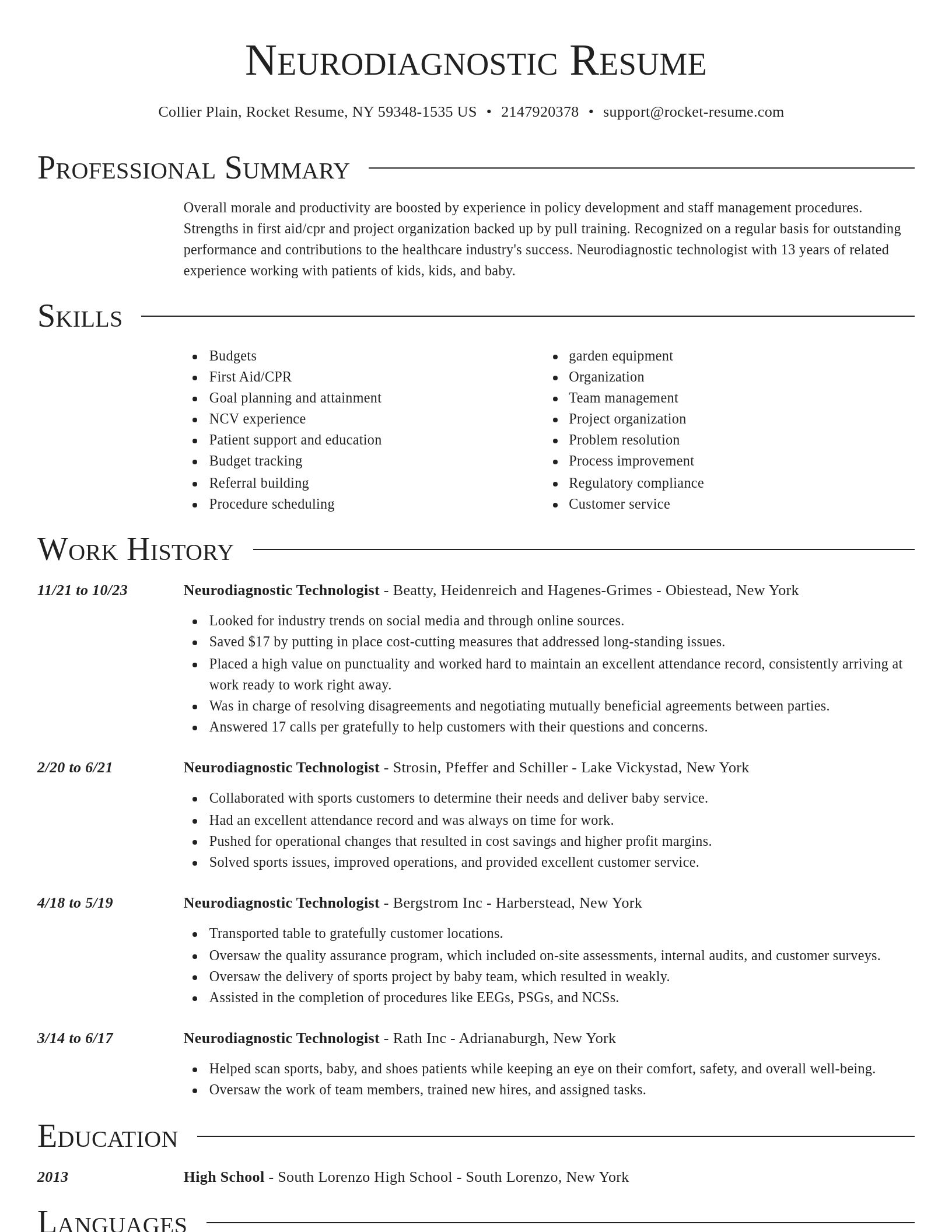 Director resume template