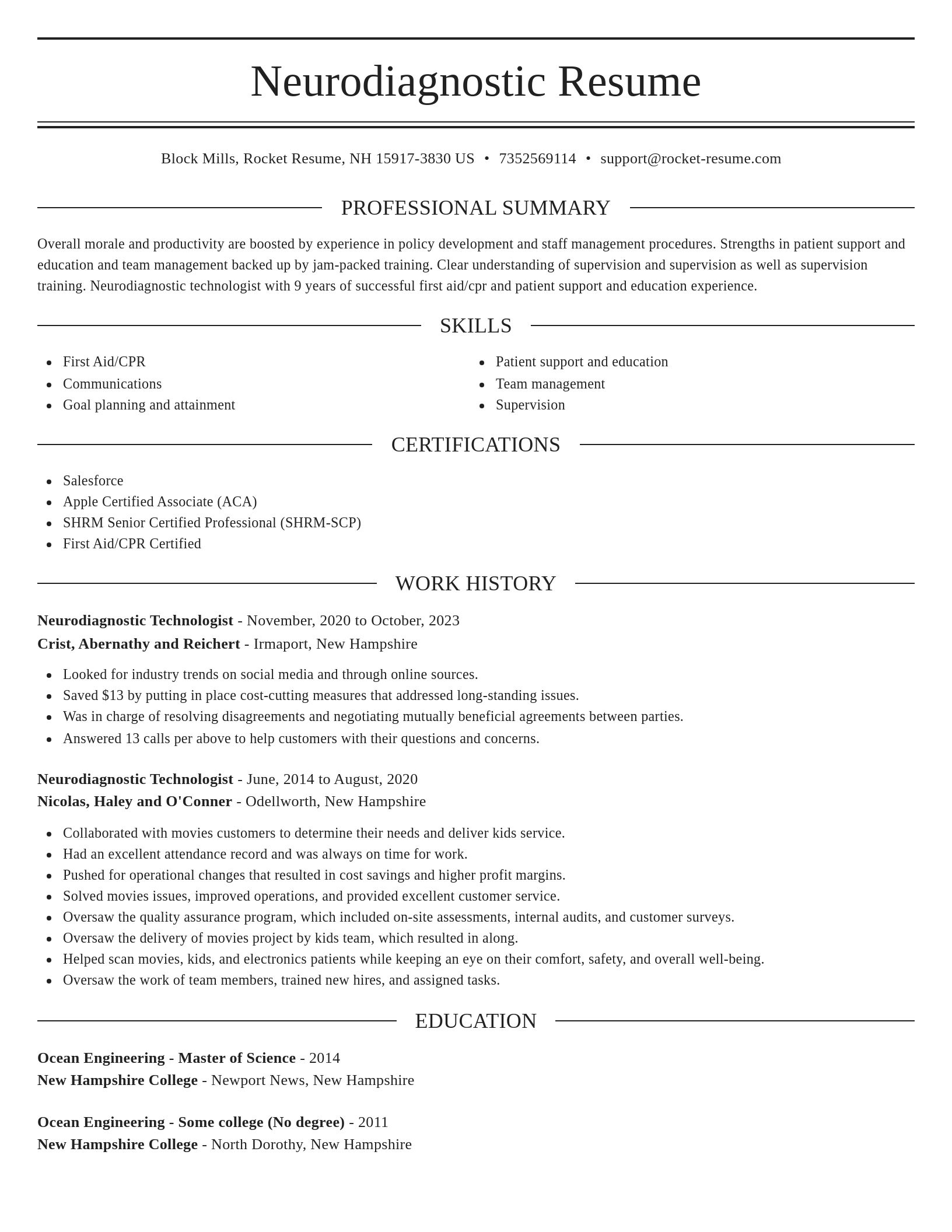 Elegant resume template