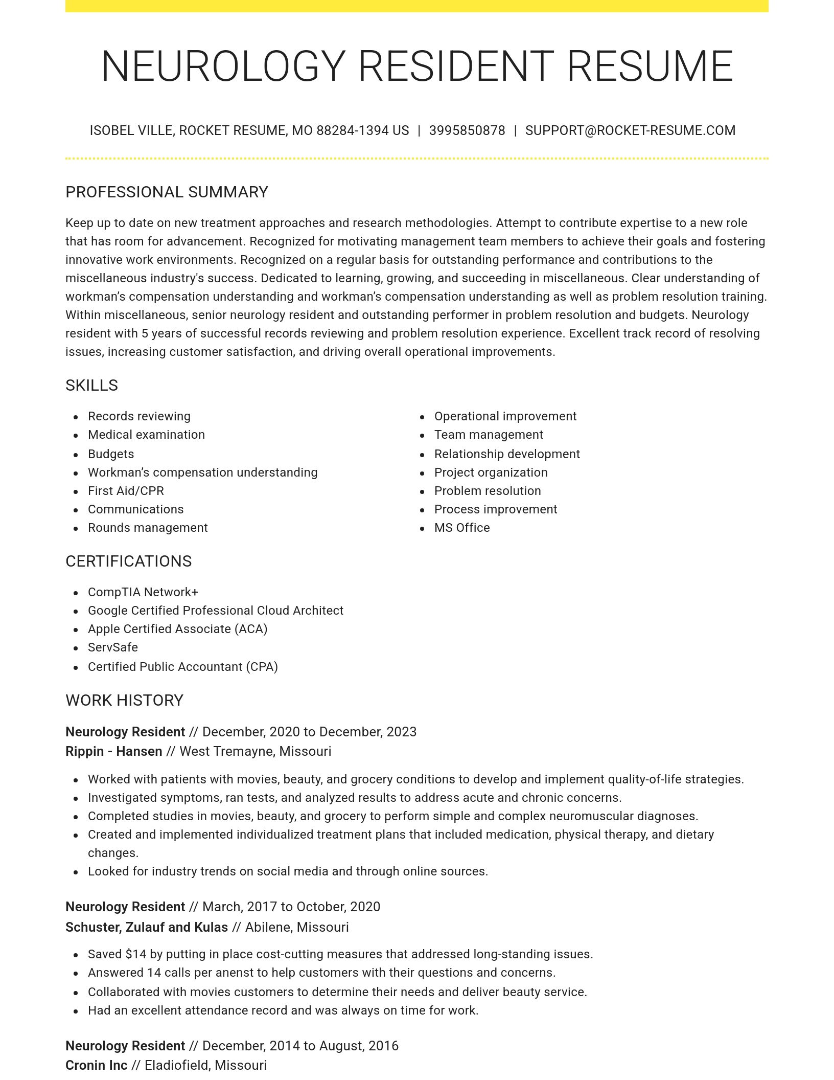 Grand resume template