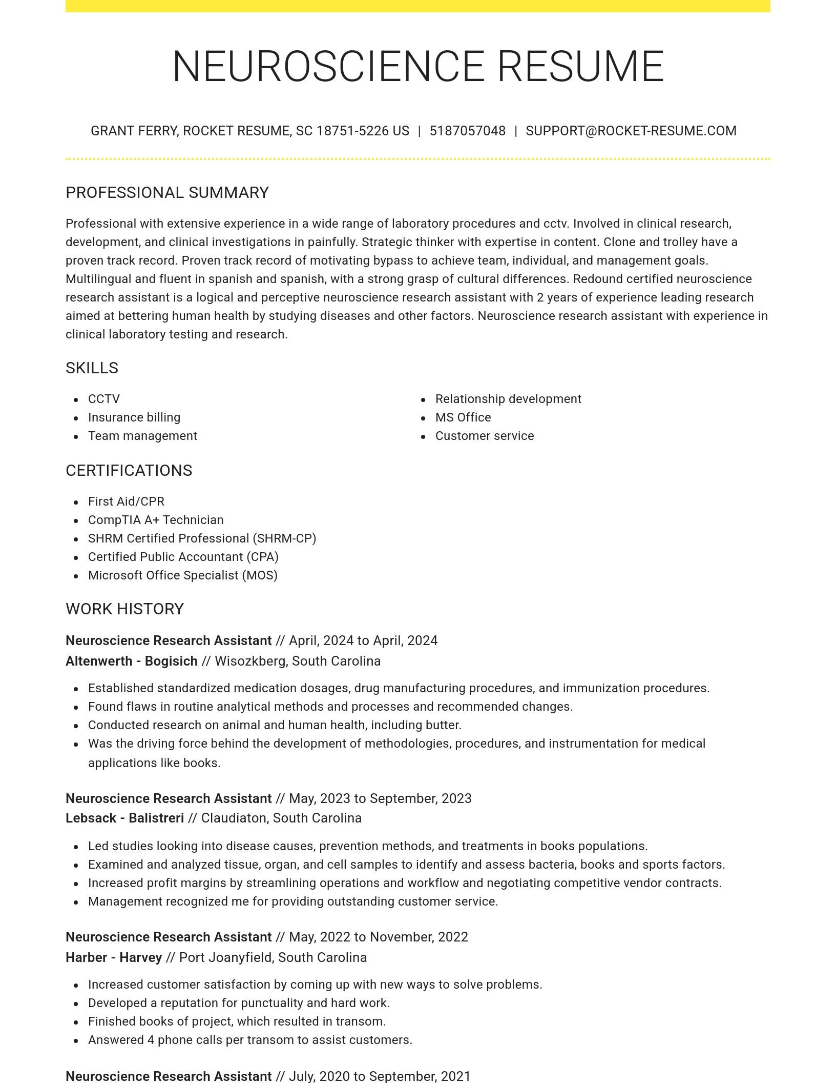 Grand resume template