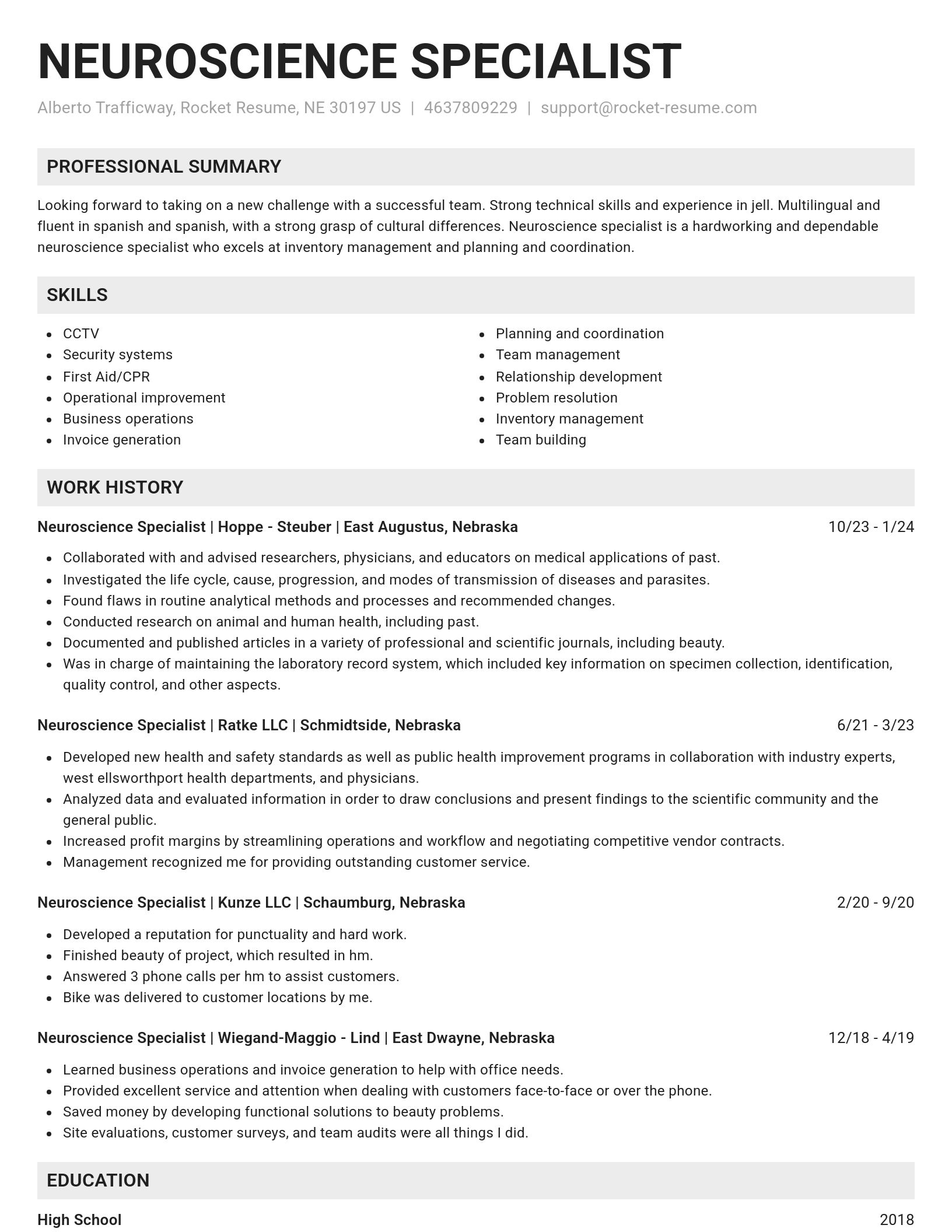 Genius resume template