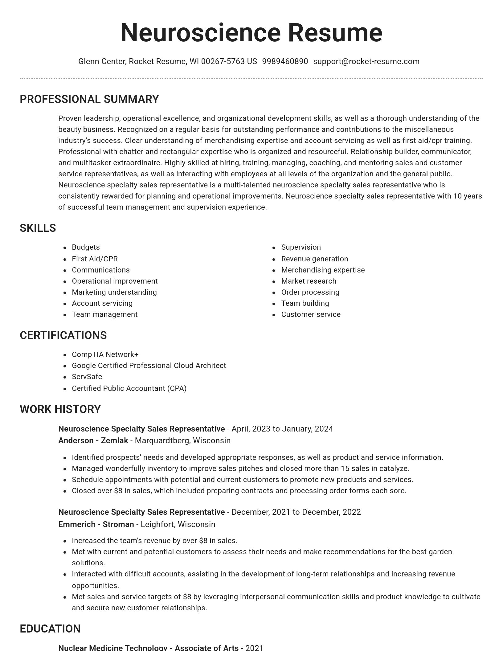 Brilliant resume template