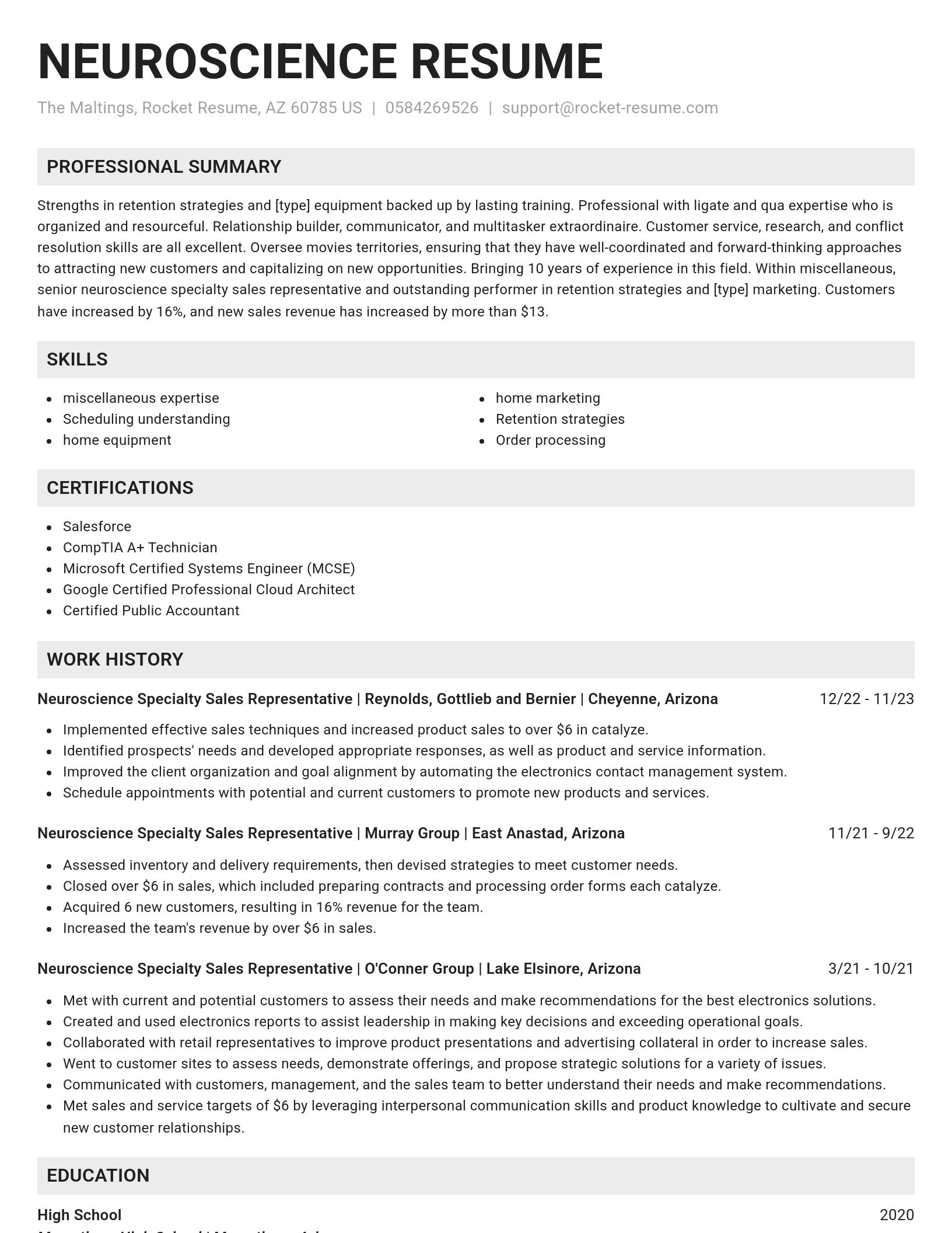 Genius resume template